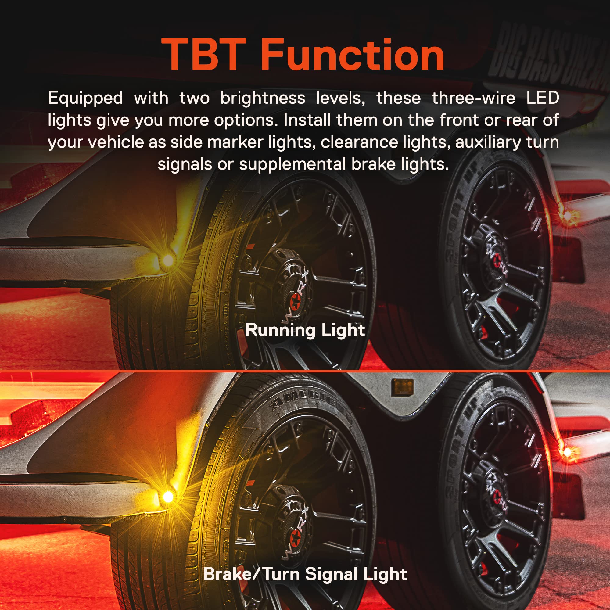 Online Led Store 3/4 Round Red Led Marker Light - 3 Wire, Ip67 Waterproof, Dot Certified For Trailers And Trucks