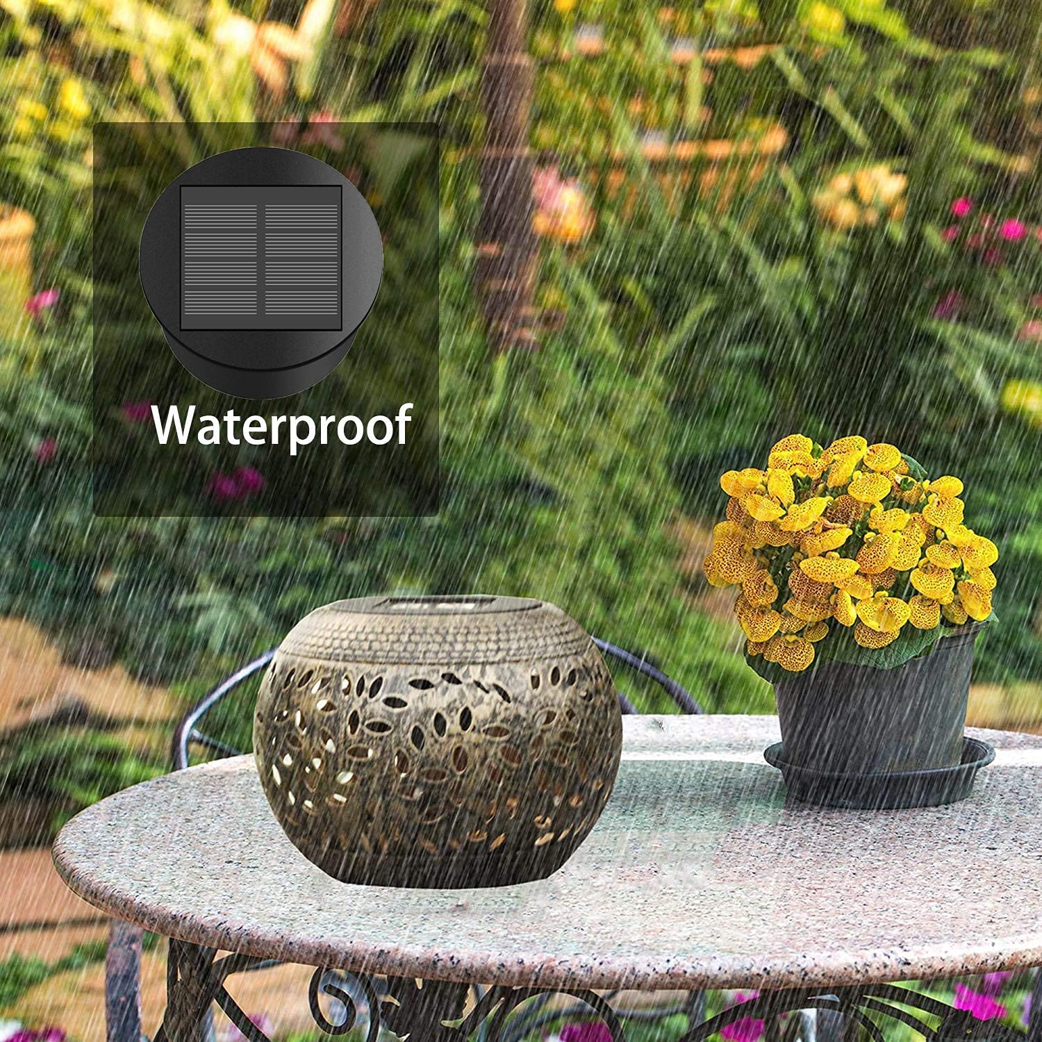 Znycye 2 Pack Upgraded Solar Replacement Top(Top Size 3.15 In, Bottom Size 2.76 In) Double Led Light Modes For Outdoor Lanterns