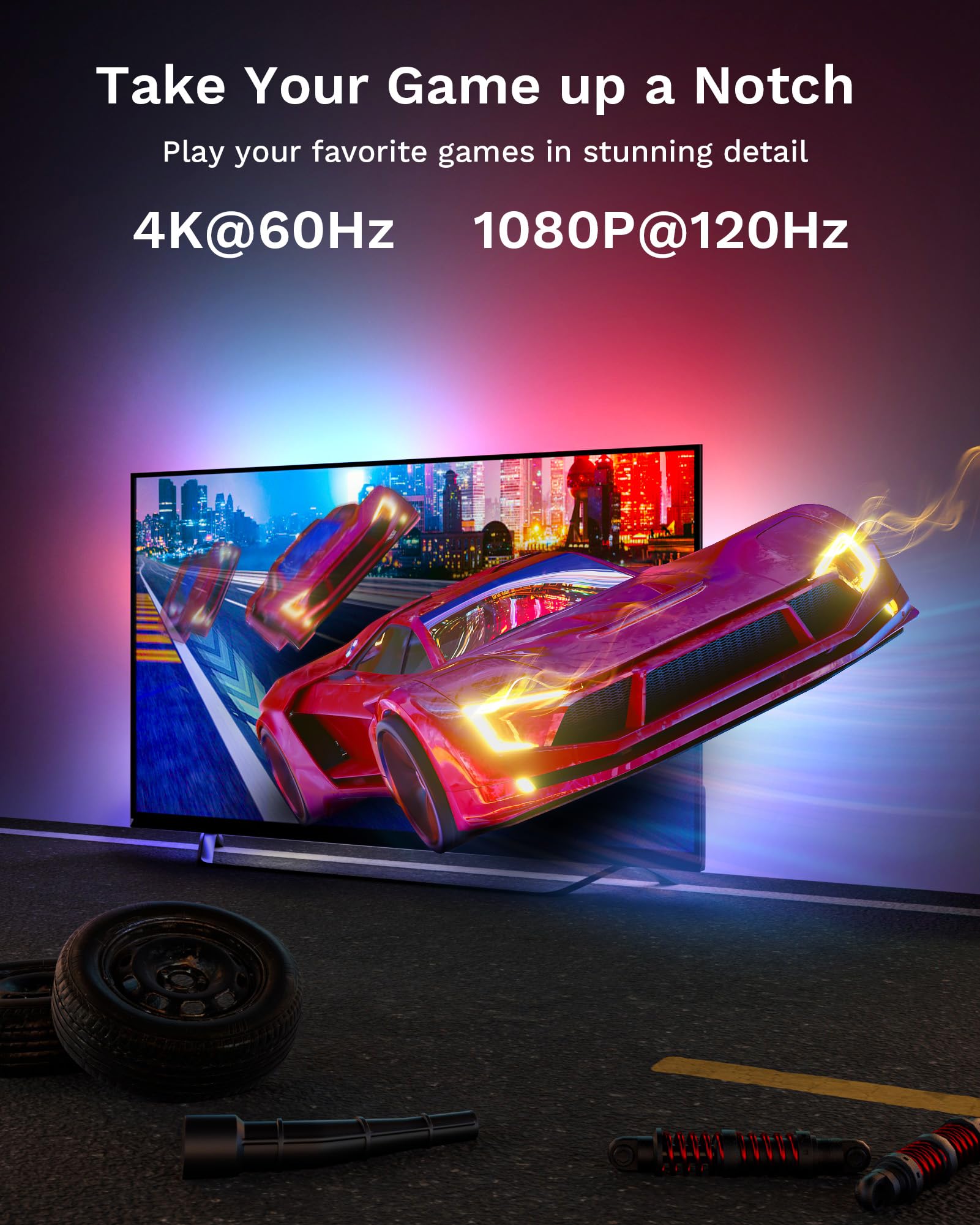 Lytmi Rgbic Tv Led Backlight For 25-55 Inch Tvs, Hdmi Sync Stick, Cuttable Light Strips