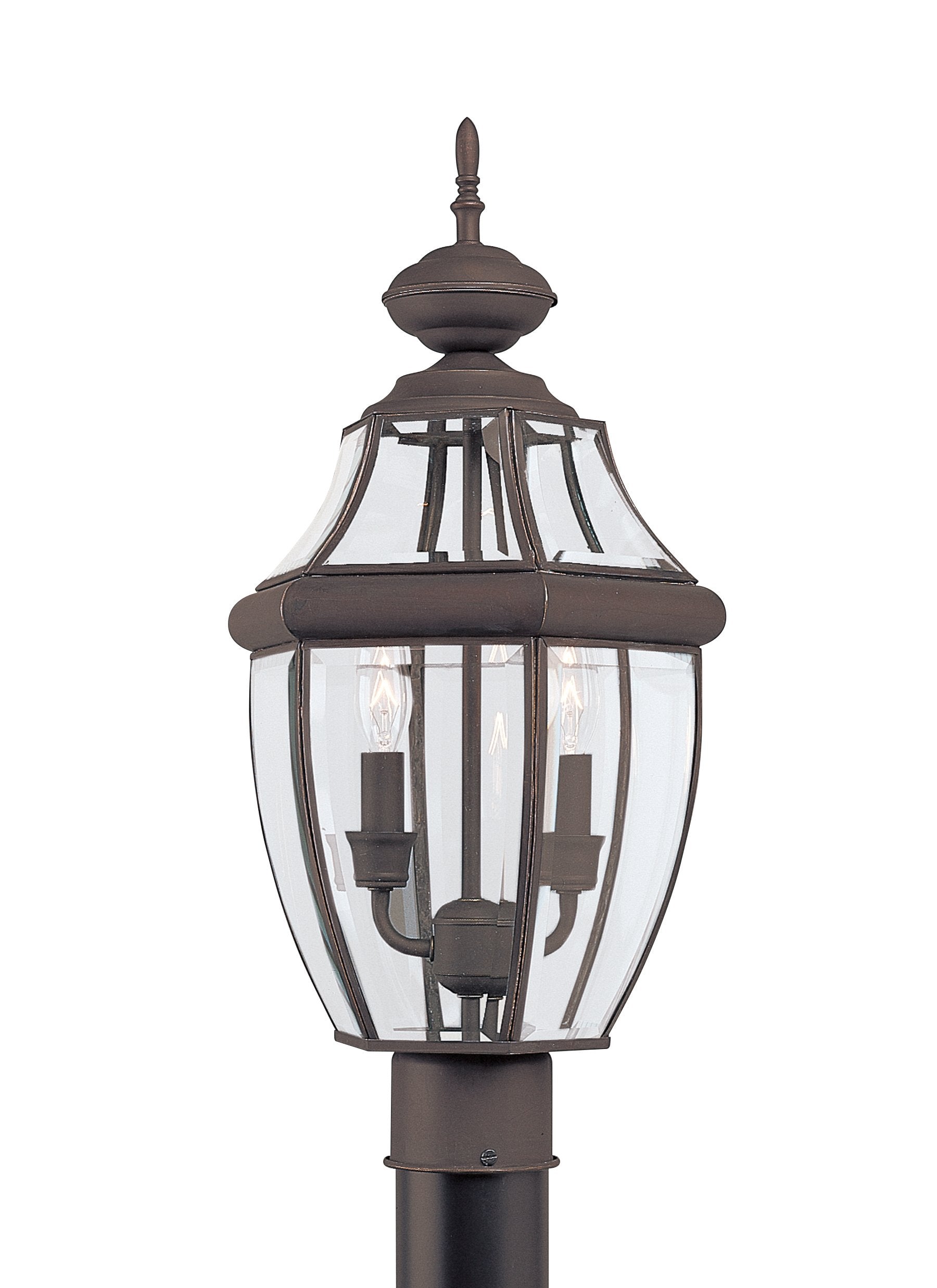 Generation Lighting 8229-71 Lancaster Solid Brass Outdoor Post Lighting, 0.12W, Antique Bronze, 21.5 Inch Height, 1-Light, cETL 