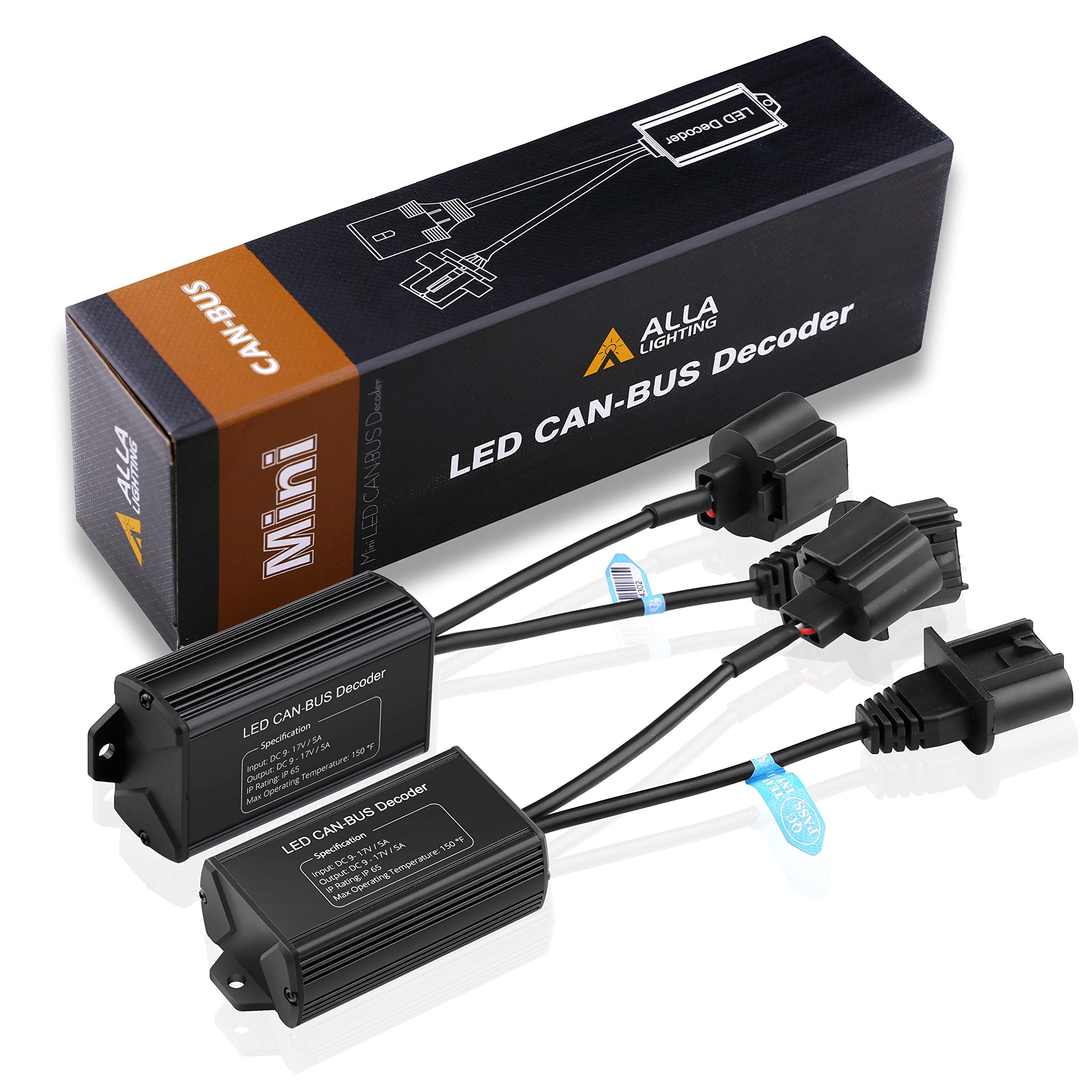 Alla Lighting 9008 H13 Led Decoders Can Bus Error Free For Led/Drl Kits Bulbs Anti-Flickering/Blinking