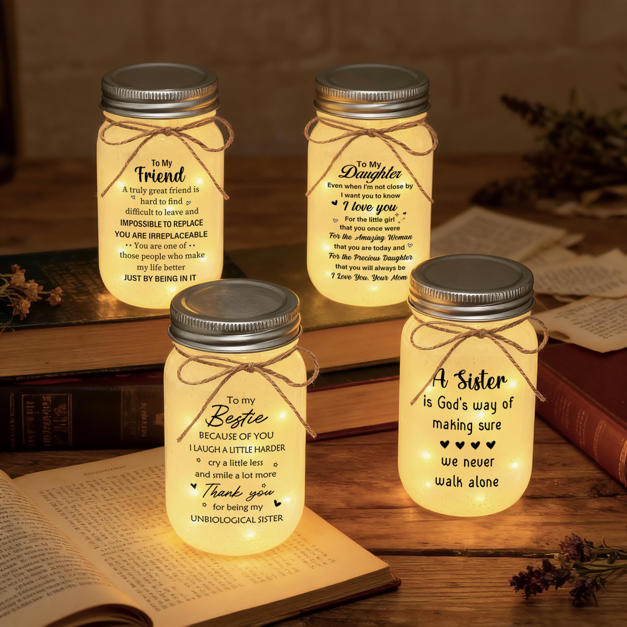 Le Xiaoxi Daughter Gifts From Mom  To My Daughter Mason Jar Night Lights  Christmas Mother S Day Birthday Gift For Daughter  18Th Birthday Gifts