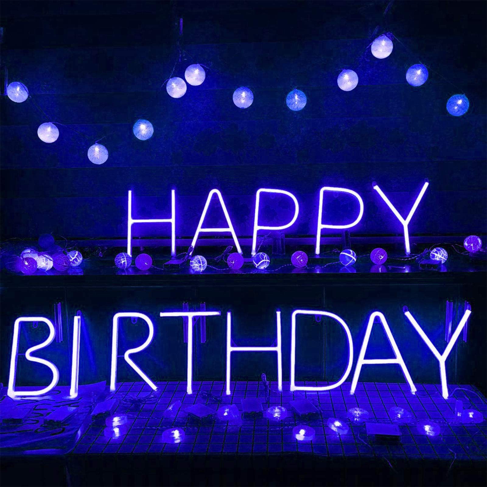 Enuoli Light Up Letters Neon Signs  Blue Alphabet Neon Lights Wall Decor For Home  Birthday Party  Bar  Valentines Day Word-Blue Letter (V)