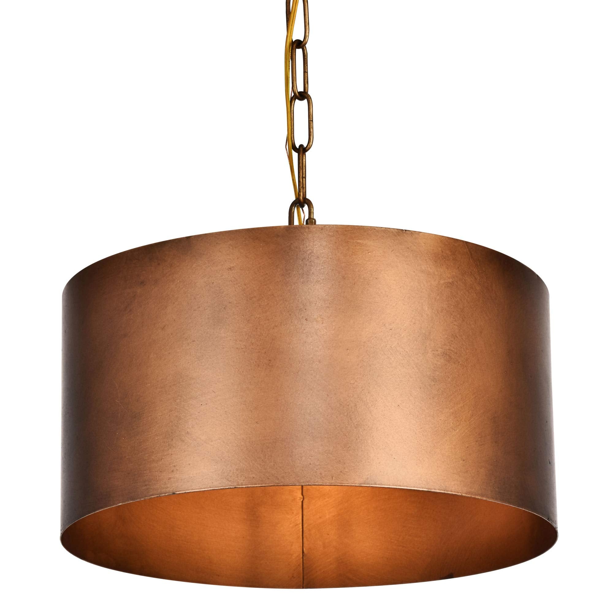 Elegant Lighting LD6015D15 Miro Single Light 15'' Wide Pendant with an Aluminum S  Manual Brass