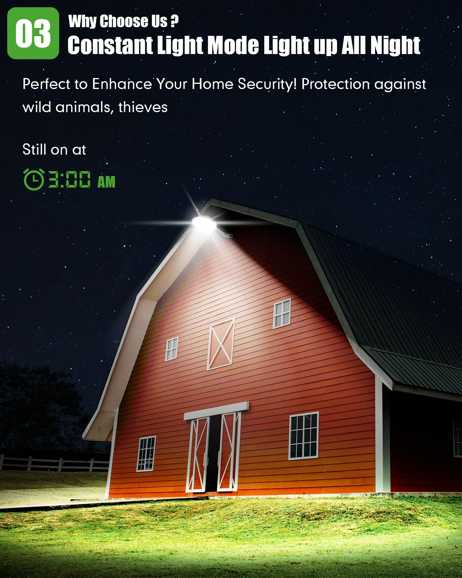 Ropelux 3500Lm Solar Lights Outdoor/Indoor, Motion Sensor, 4 Modes, Waterproof Barn Light