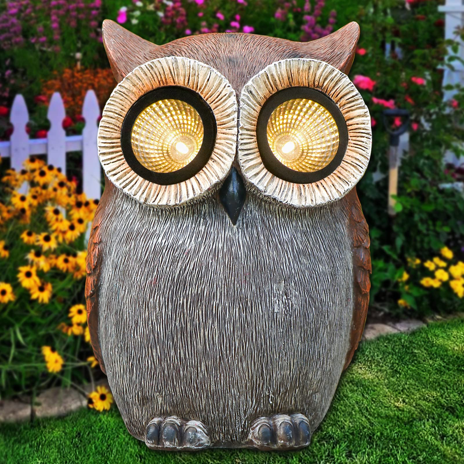 Dkjocky Solar Owl Garden Decorations - Unique Gifts For Women, Mom, Grandma, Birthday, Christmas