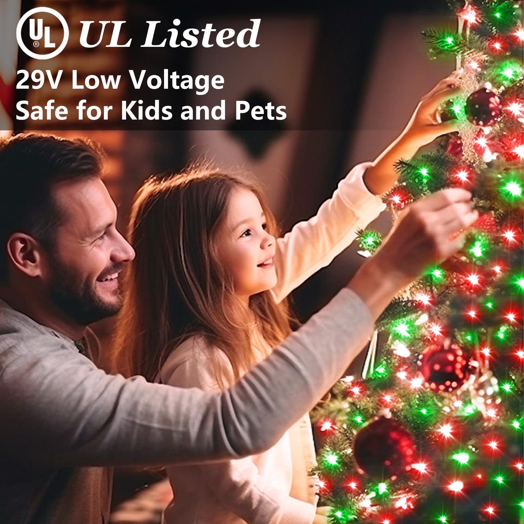 300 Led Indoor String Lights With 12 Modes  Green Wire Connectable Christmas Tree Lights With Timer  Dimmable Twinkle Fairy Lights  75Ft Led Lights For Bedroom Outdoor Home Patio Party  Red & Green