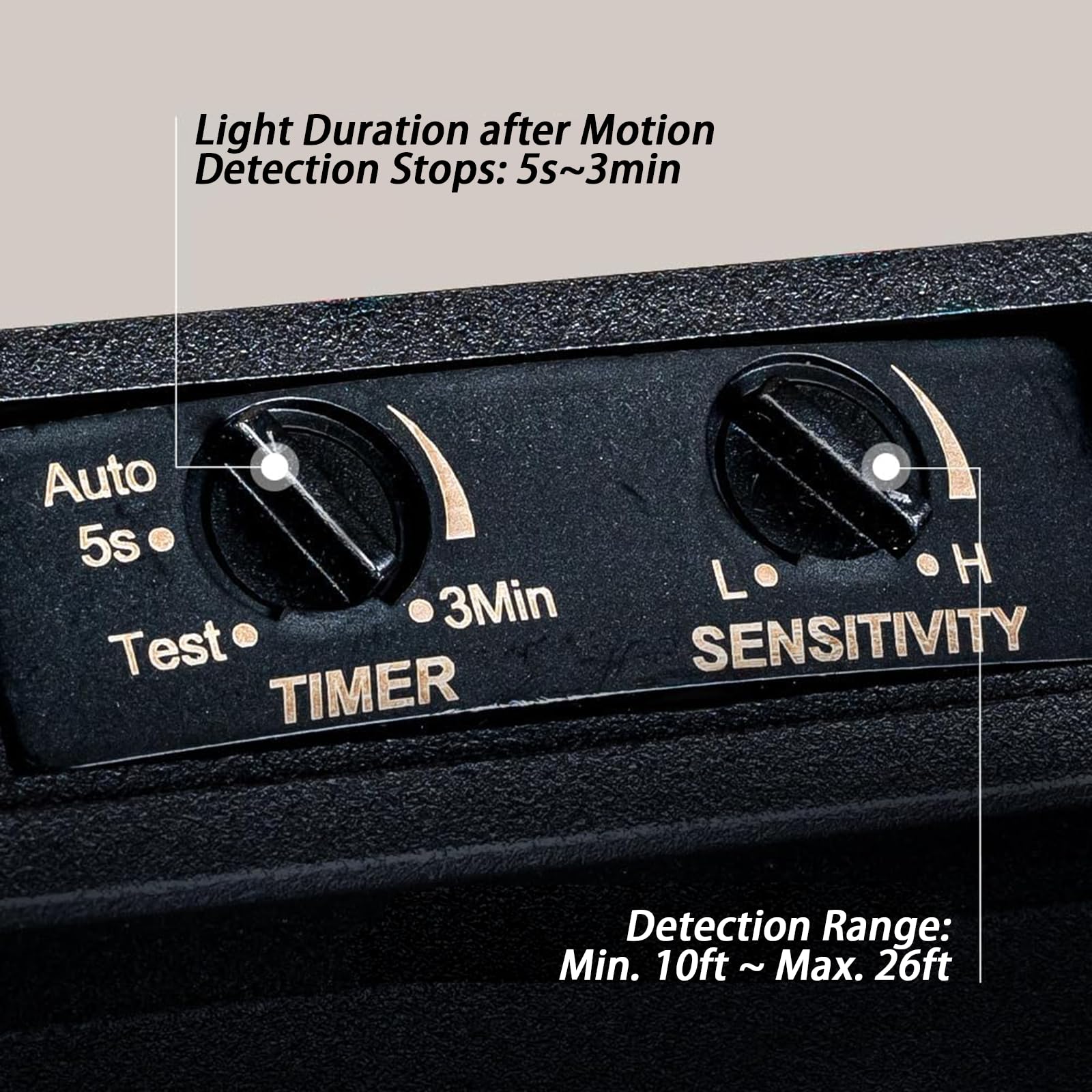 CALOKES Motion Sensor Outdoor Ceiling Light - Black Metal, Sleek Round Design, Seeded Clear Glass, Model CL-MS-0002