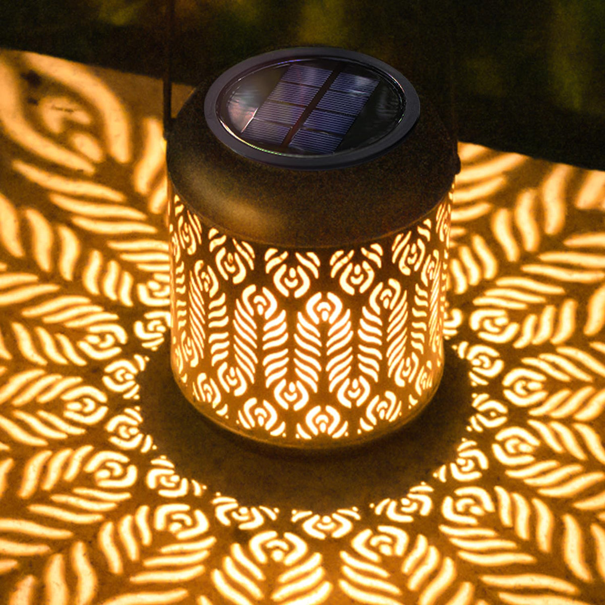 Leidrail Solar Lantern Outdoor Hanging Lanterns Garden Metal Decorative Light Warm White Led Waterproof Landscape Lighting For T