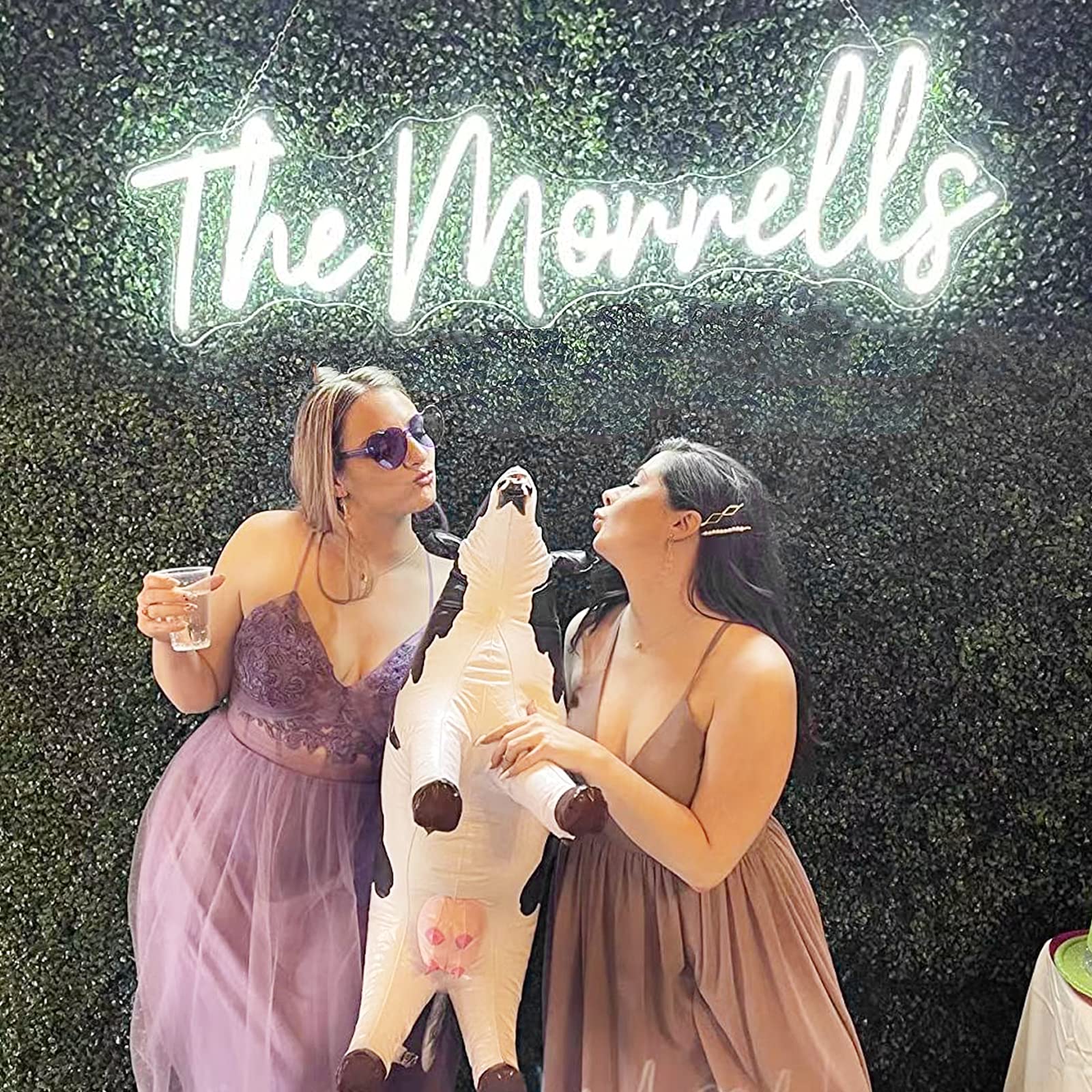 Custom Neon Sign for Wedding Birthday Party Holiday Billboard 30inch 36inch Large Customizable Name Sign for Wall Decor Light Box Home Bedroom Personalized LED Display Letters Customize Light Up Logo