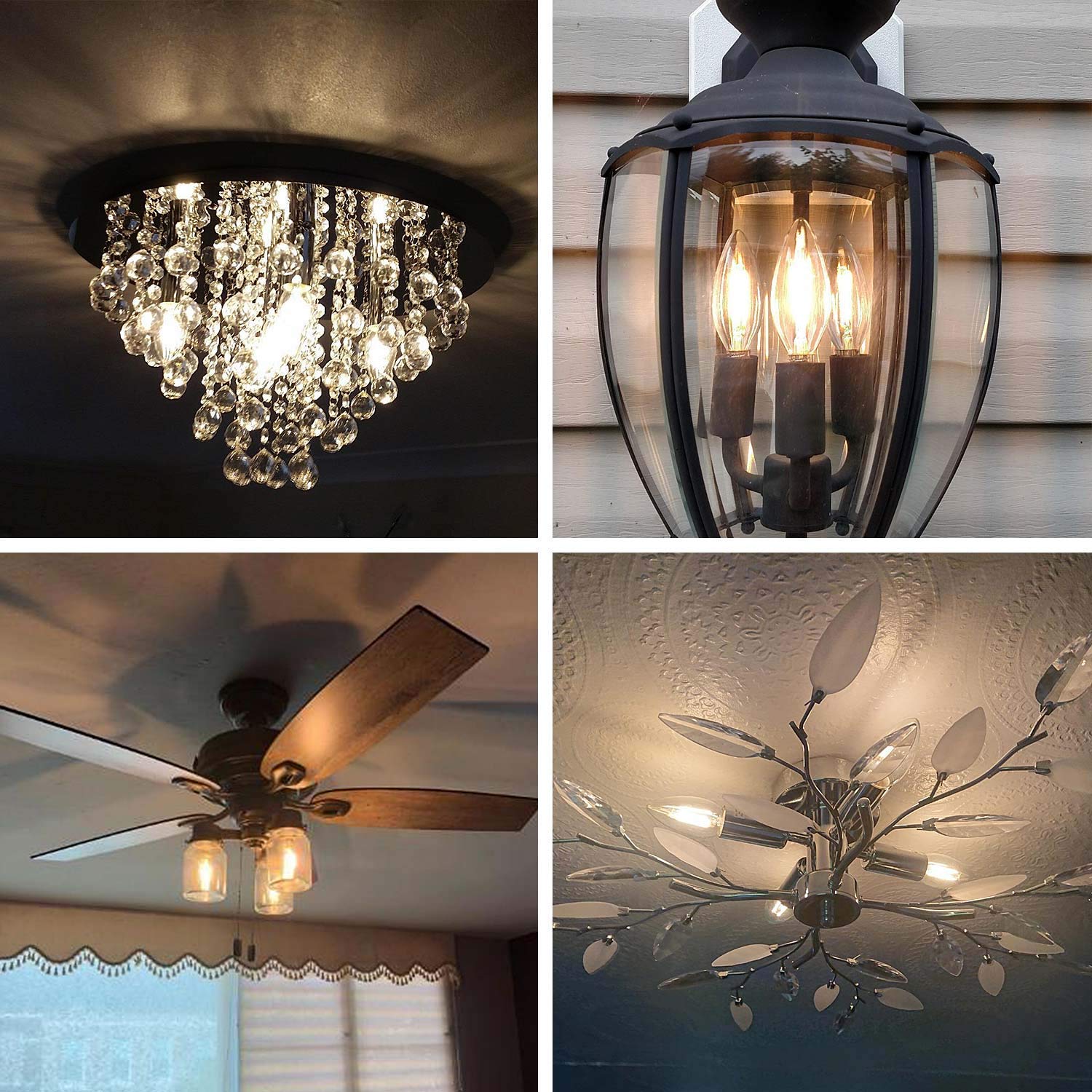 Crlight 700Lm Dimmable Led Candelabra Bulbs, 2700K Warm White, E12, 6 Pack