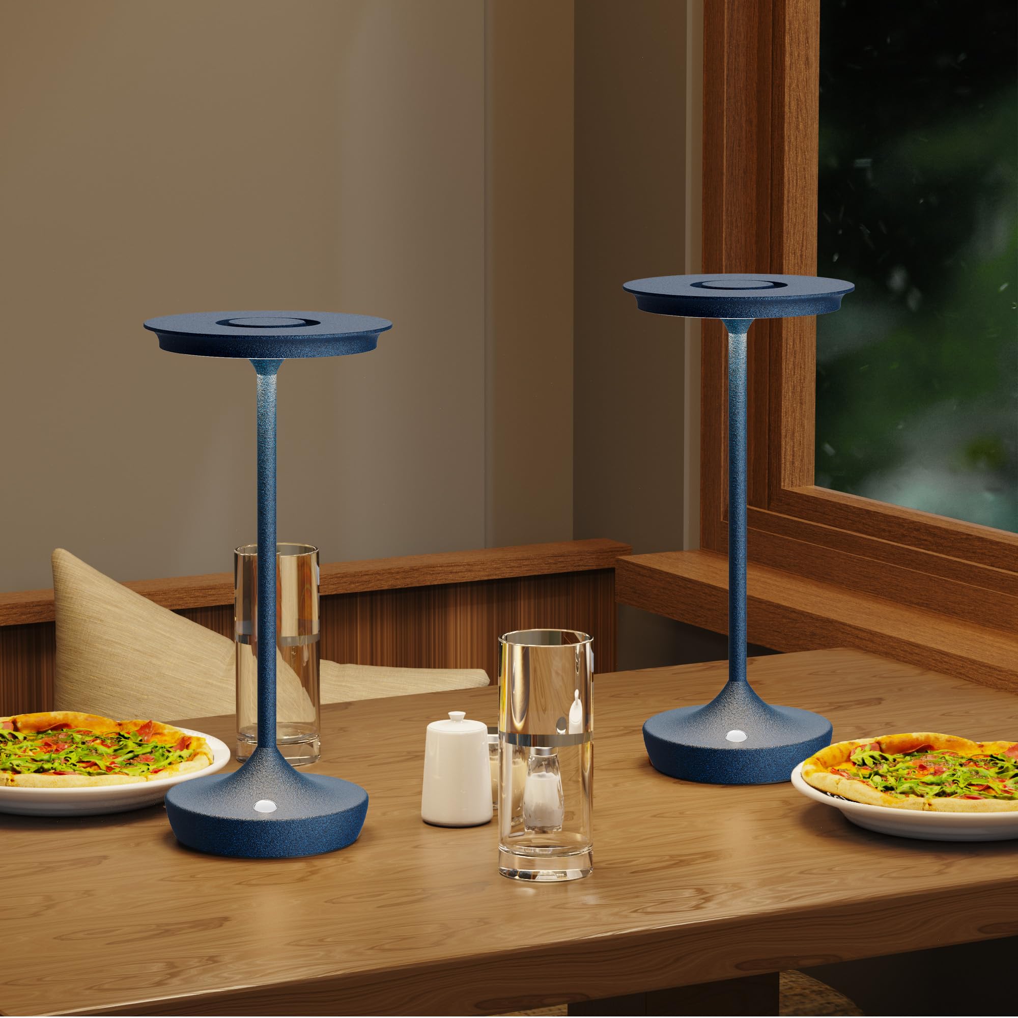 Shangcai Led Cordless Table Lamps Rechargeable - Outdoor Battery Operated Portable Table Light 3 Color Stepless Dimming Tables L
