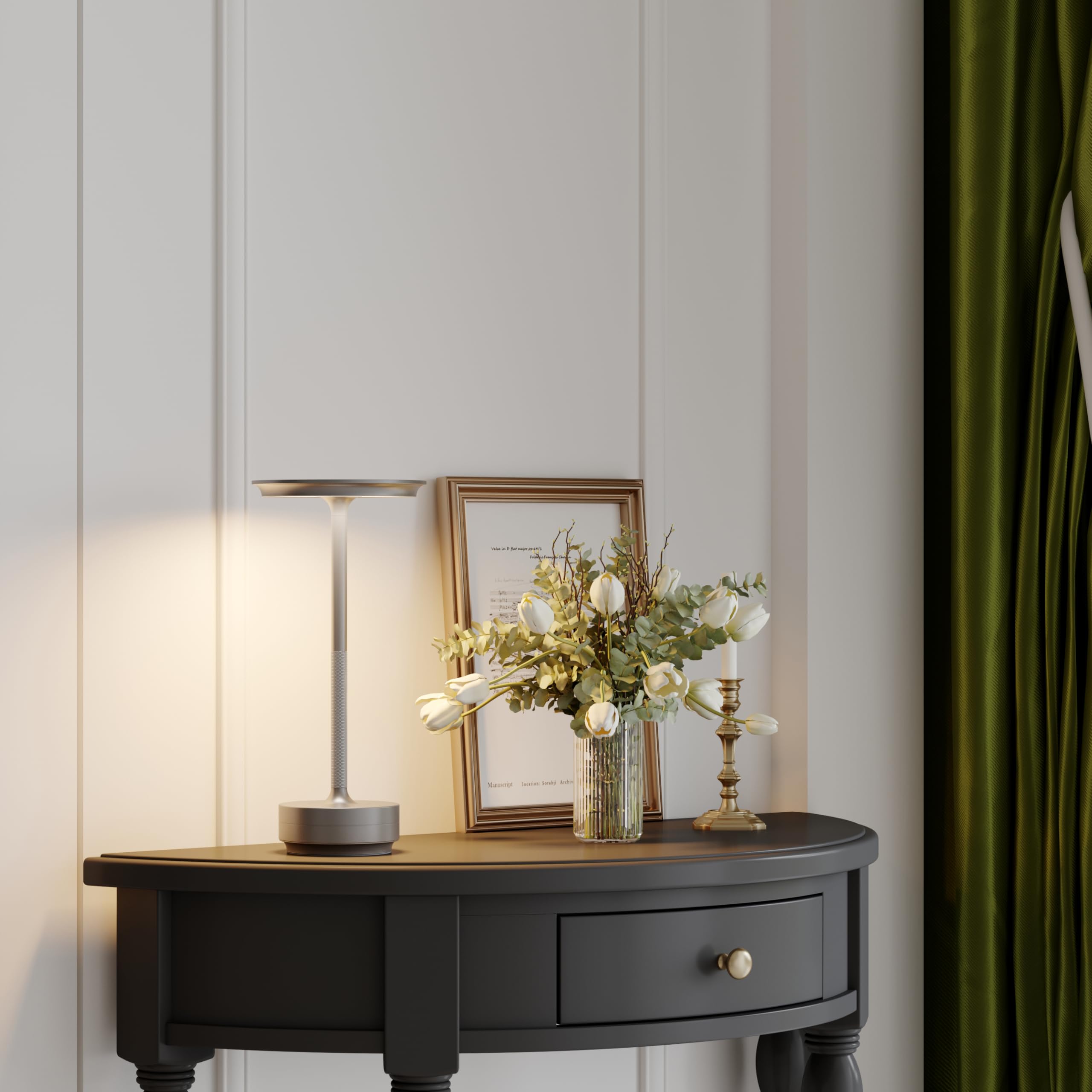 Ztflos Led Cordless Table Lights Set Of 2, Built-In 5000Mah Battery Rechargeable Outdoor Waterproof Portable Touch Battery Table