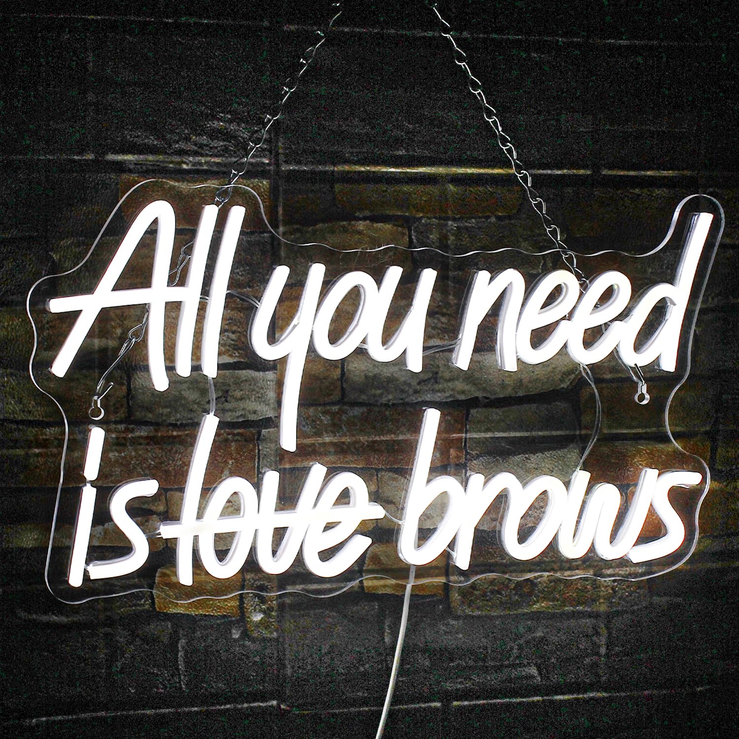 WLHOPE Neon Sign - inAll You Need is Browsin LED Wall Decor for Bedroom, Beauty Shop, and Parties - Acrylic, USB Powered