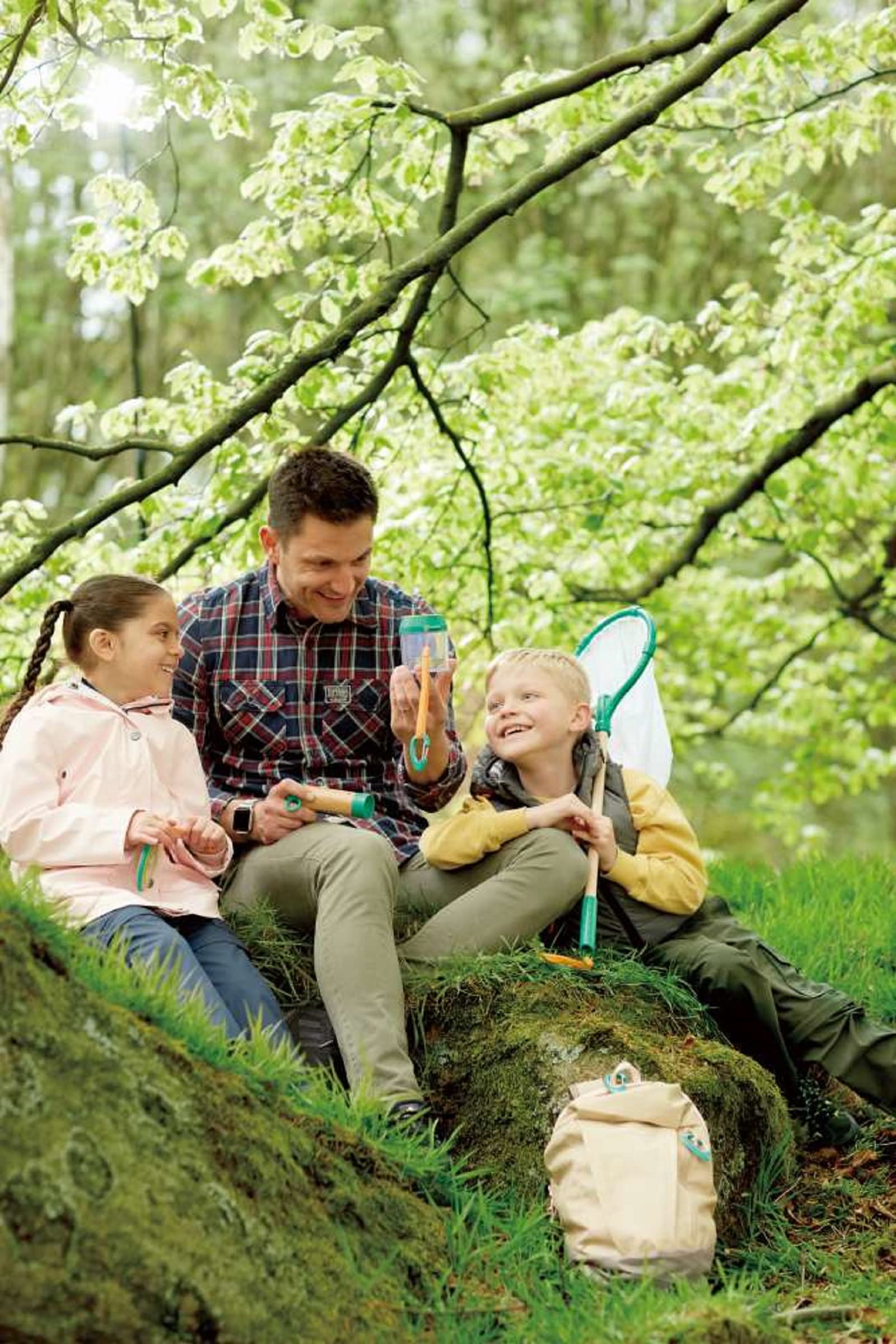 Hape Hand-Powered Flashlight With Case, Made From Bamboo, Nature Fun, Outdoor Toys