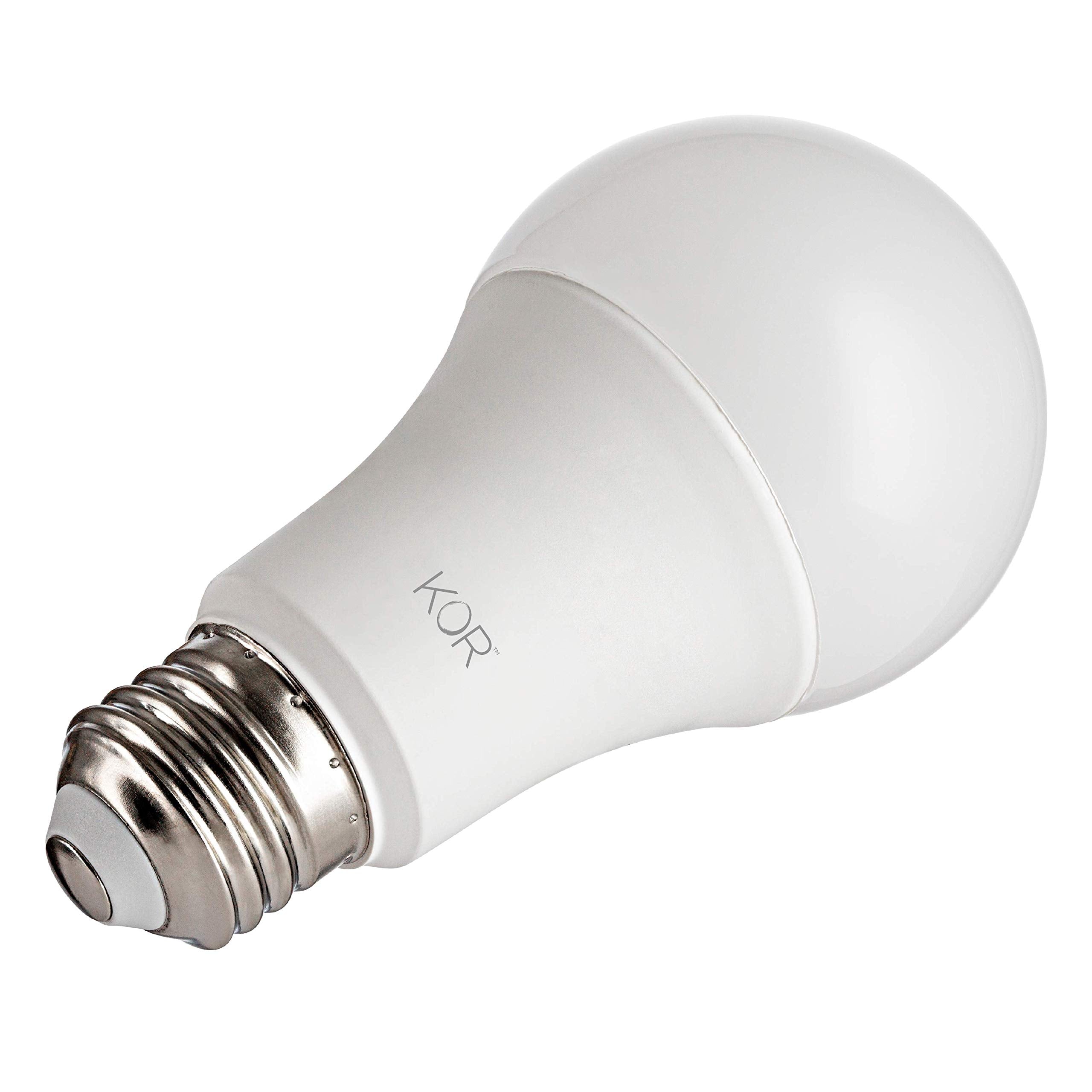 Kor 100W Equivalent Led Light Bulbs, 15W 1500 Lumens Daylight White 5000K Non-Dimmable, A19 E26 Standard Base, 10000 Hour Lifeti
