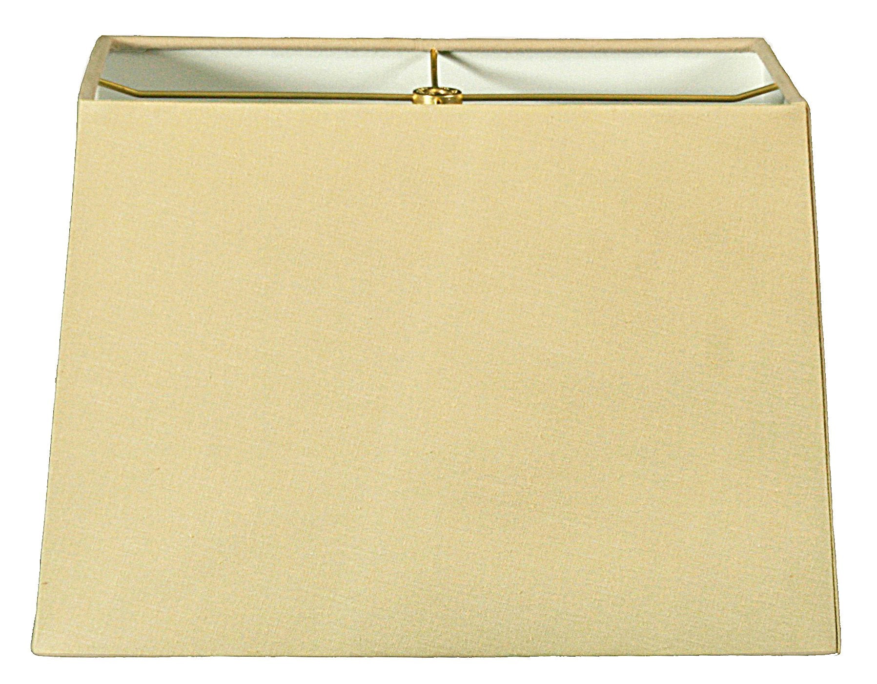 Royal Designs, Inc. Rectangle Hardback Lamp Shade, HB-613-14LNBG, Linen Beige, (6 x 12) x (8 x 14) x 10