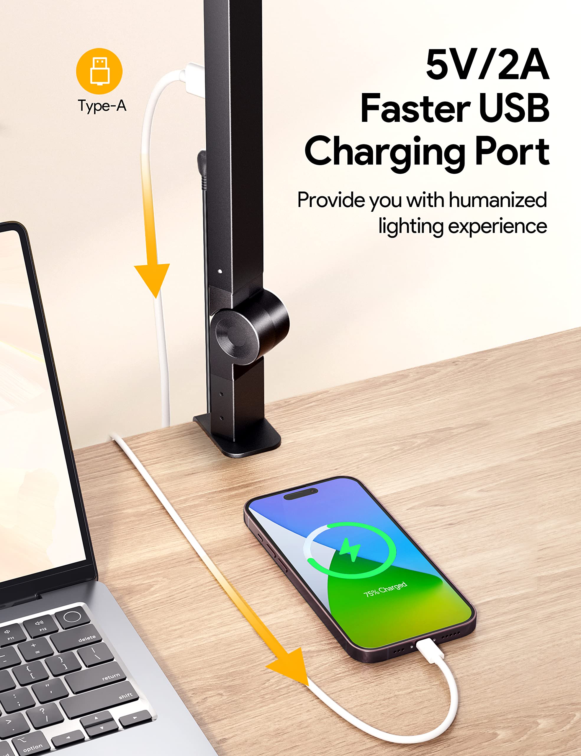 Mediacous Led Desk Lamp With Clamp - 20W, 3 Lights, 4 Color Modes, Eye-Caring And Flexible