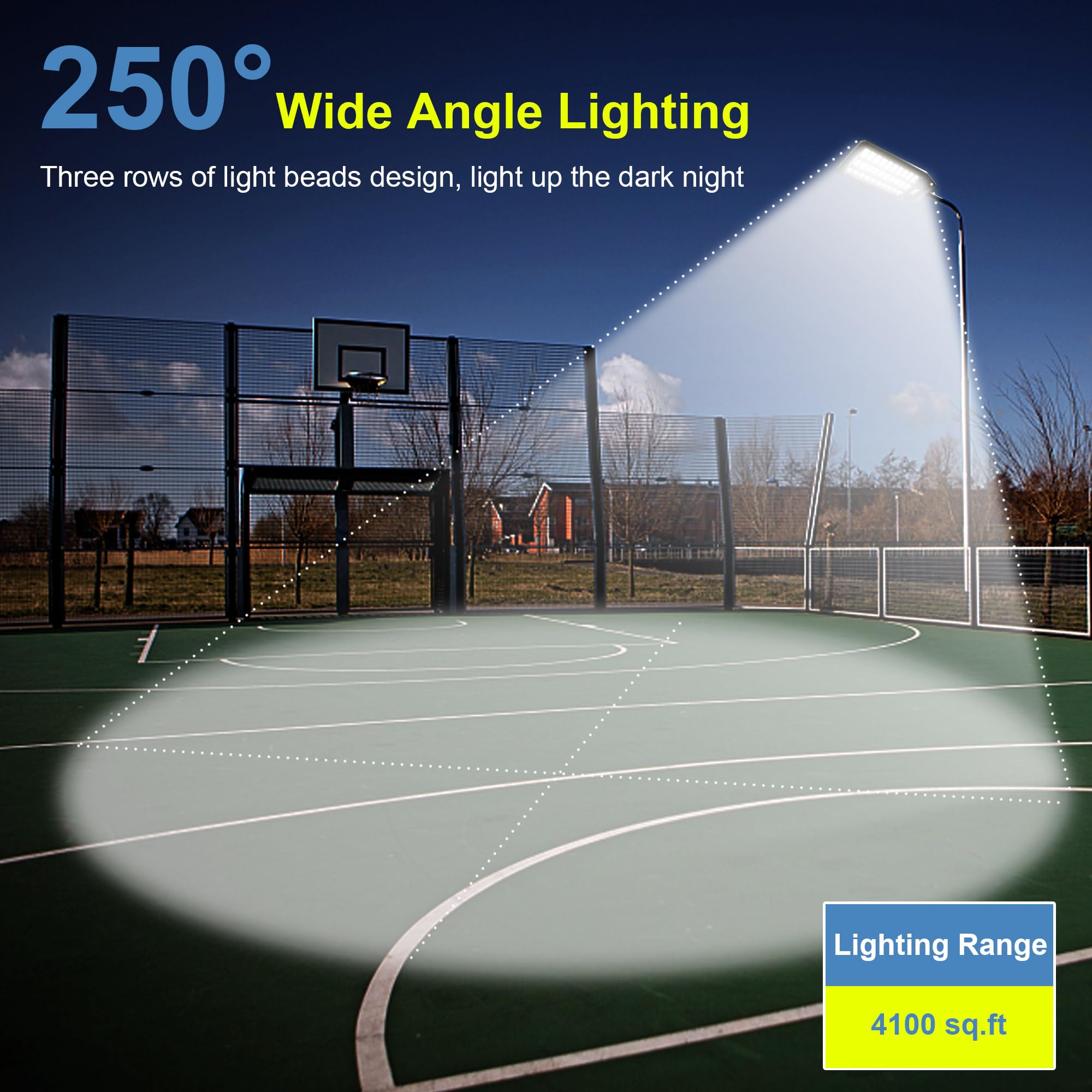 Adewalk 6000W Solar Street Light, Commercial Solar Street Lights Outdoor Dusk To Dawn, Solar Lights Outdoor With Motion Sensor A