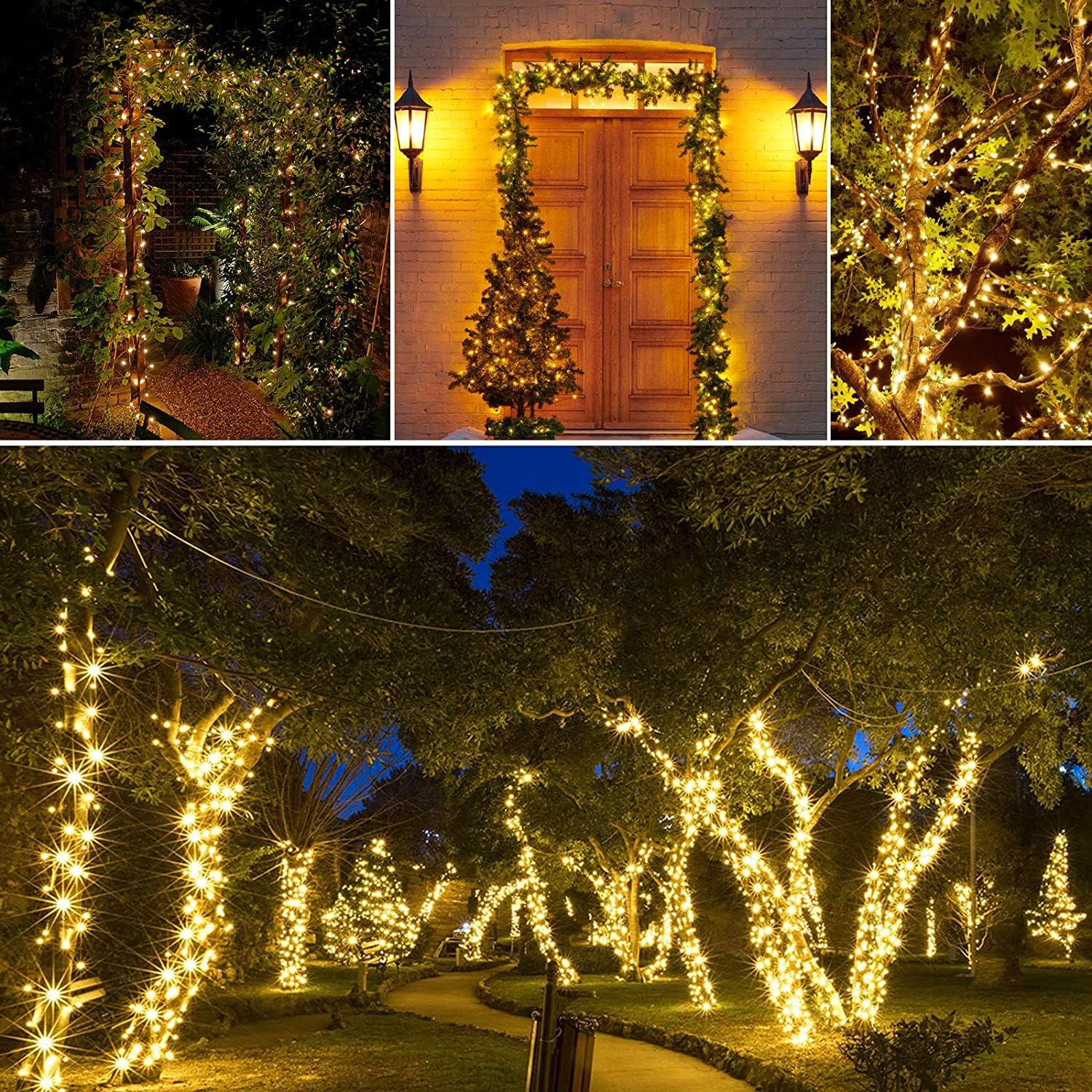 Joomer Solar Christmas Lights Outdoor, 2 Pack Total 144Ft 400 Led 8 Modes Waterproof Solar Christmas Lights For Christmas Decora