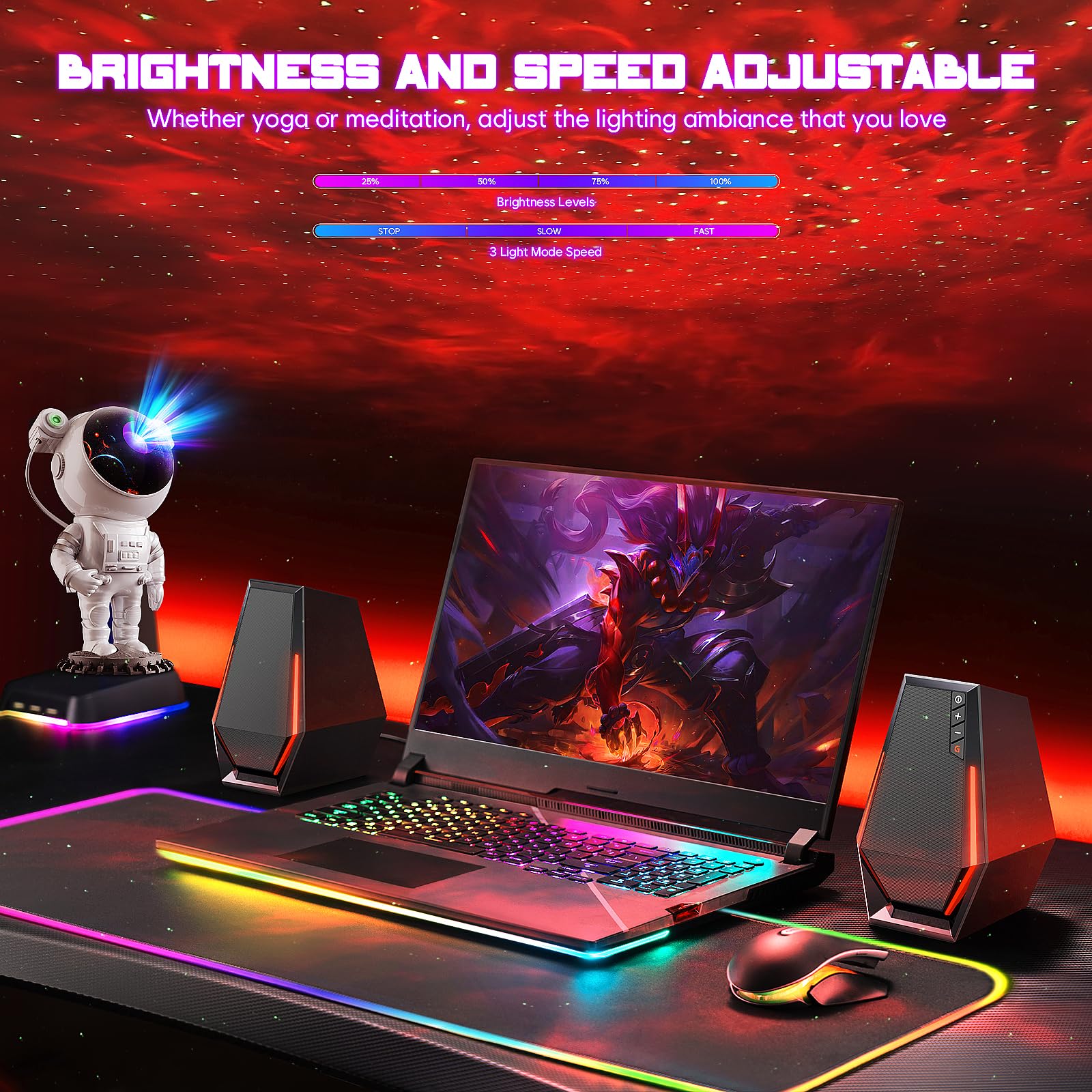 Astronaut Projector, Led Starry Sky Galaxy Projector, Night Light With Remote Control & Timer, Star Light Projector With Nabula