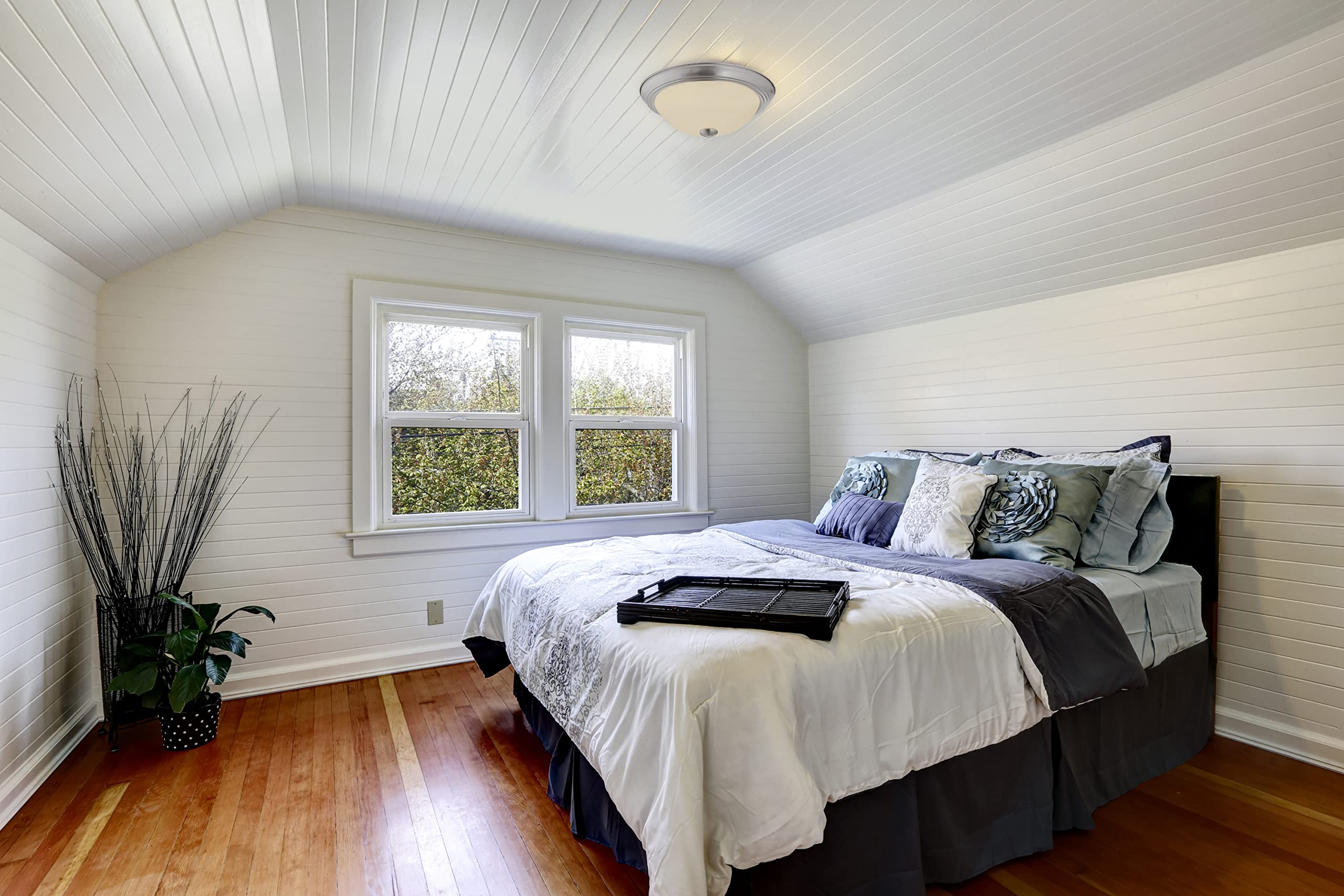 11 Inch Hays Integrated Led Ceiling Light 2-Pack, Indoor, Frosted Glass, Satin Nickel - Design House, 579169