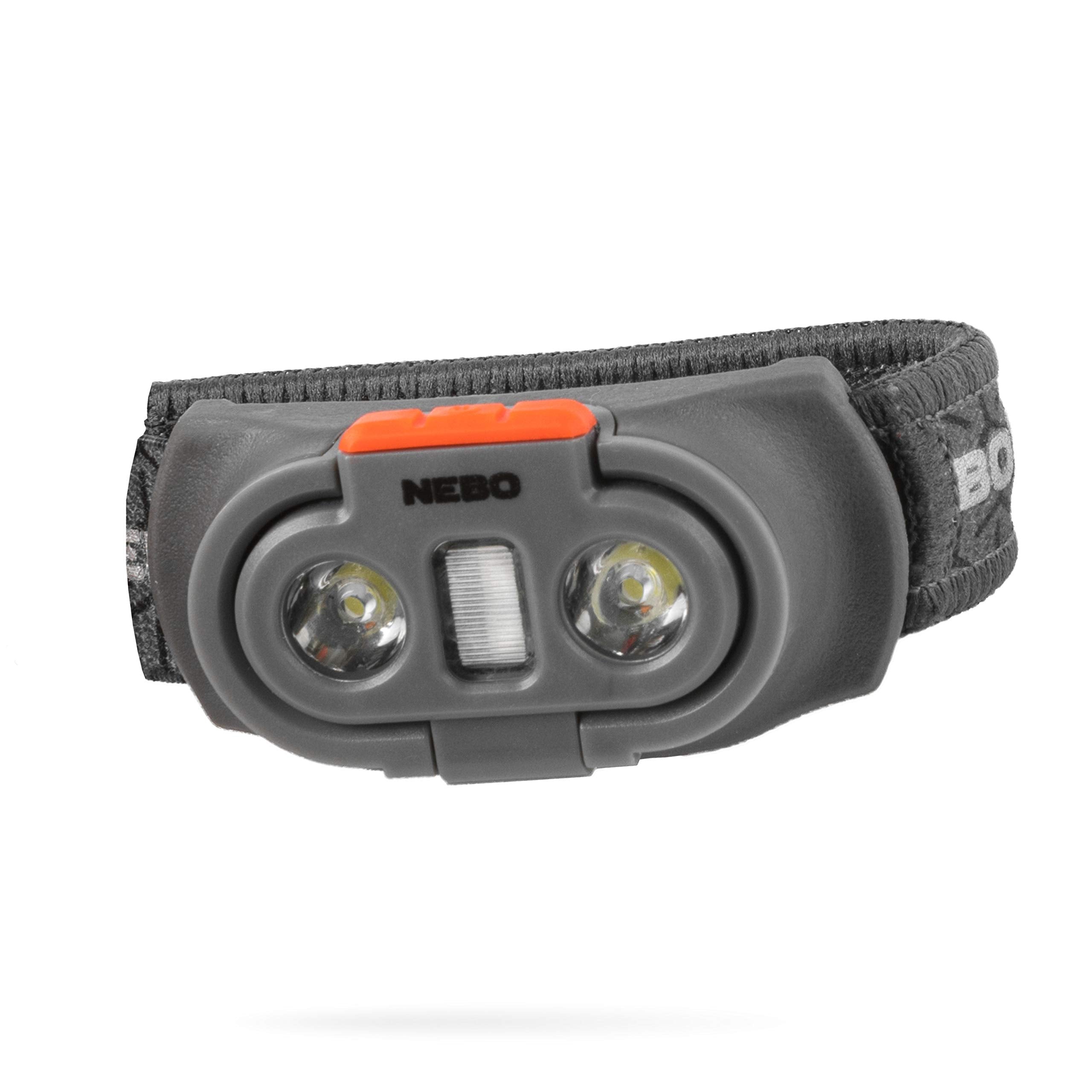NEBO Einstein Headlamp 750 Lumen Outdoor Compact Red Light Turbo Modes One Size Gray Model NEB-HLP-0009