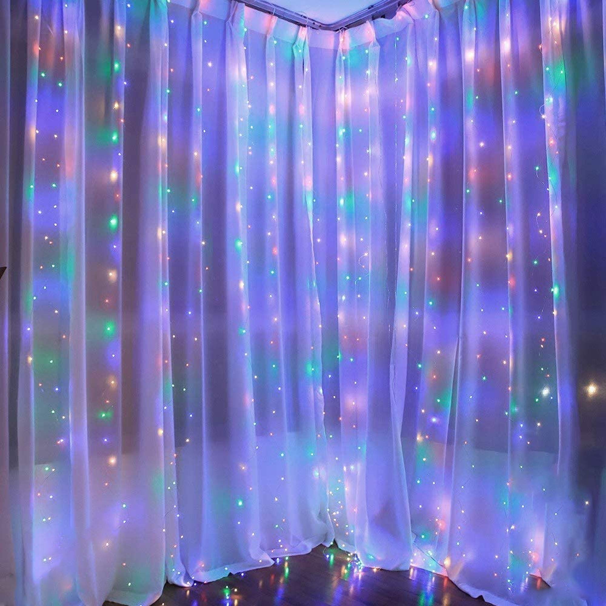 Dazzle Bright 300 Led Multicolor Fairy String Lights, 9.8Ft, 8 Modes, Waterproof For Home Decor