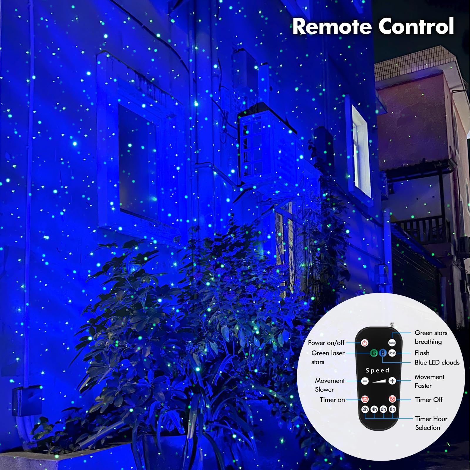 Dalanpa Firefly Garden Lights Laser Star Projector, Outdoor Decorative Lighting With Blue Nebula For Garden Indoor Outdoor