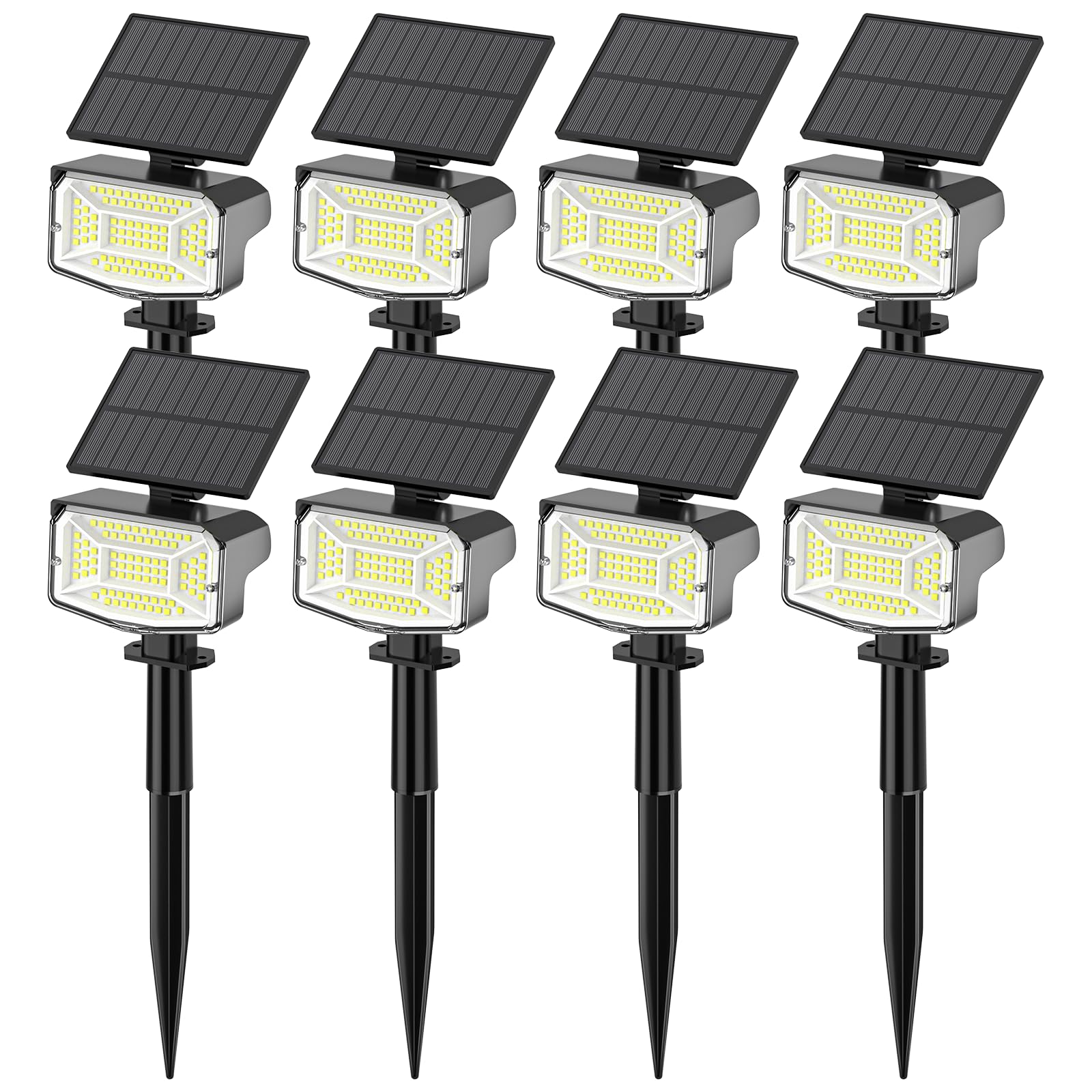 Solar Spot Lights Outdoor  92 Leds Landscape Lighting With 3 Lighting Modes And Auto On/Off  Ip67 Waterproof Spotlights  Outdoor Solar Lights For Yard Garden  8 Pack (Cool White)