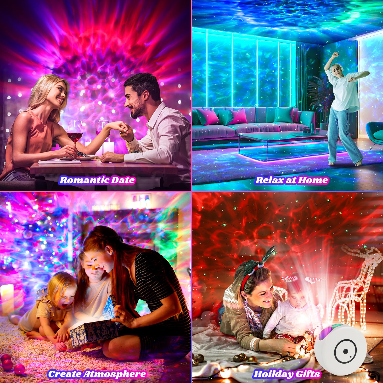 Galaxy Star Projector With Timer & Remote Control - Night Light For Bedroom Kids Room, Christmas Birthday Gifts For Adults Teens