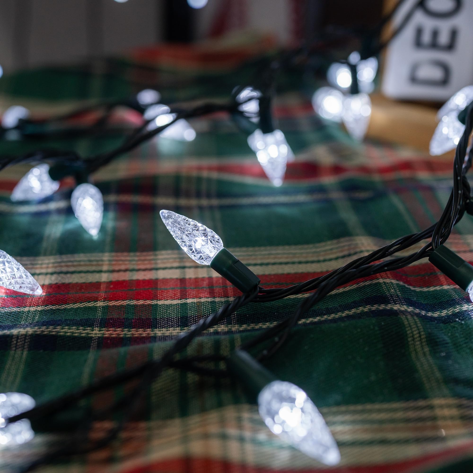 TW SHINE Christmas String Lights, 200 LED, 66 FT, Waterproof, 8 Modes, White, Model ZD-29V200DIF