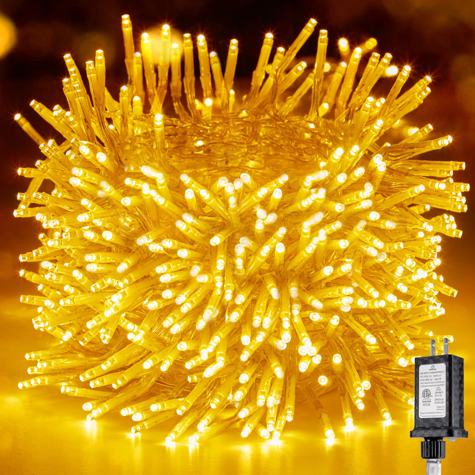Minetom Christmas Tree Lights Outdoor Cluster Lights - 200 LED 10 Ft Christmas Firecrackers String Lights, 12 Modes Timer Waterp
