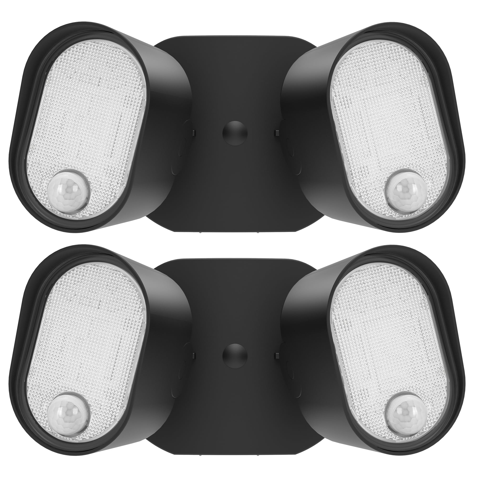 LUTEC 35W 4000LM LED FloodLights with 2 Sensors  Motion Sensor Outdoor Lights 5000K Dusk to Dawn  IP65 Waterproof 240 Wide Angle Motion Outdoor for Garage  Patio  Yard(2 Pack)