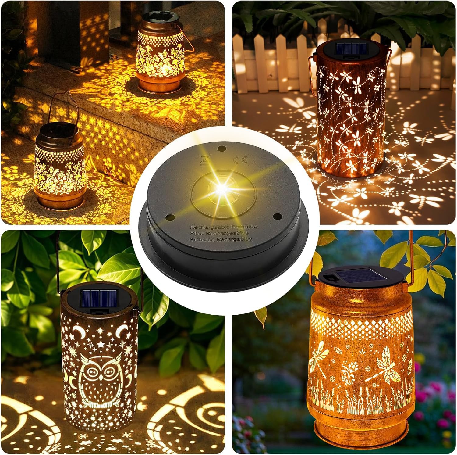 Solar Light Replacement Top Parts 6 Pack(Top Size 3.31 Inch,Bottom Size 2.83 Inch),7 Lumens Lantern Lids Waterproof Replacement