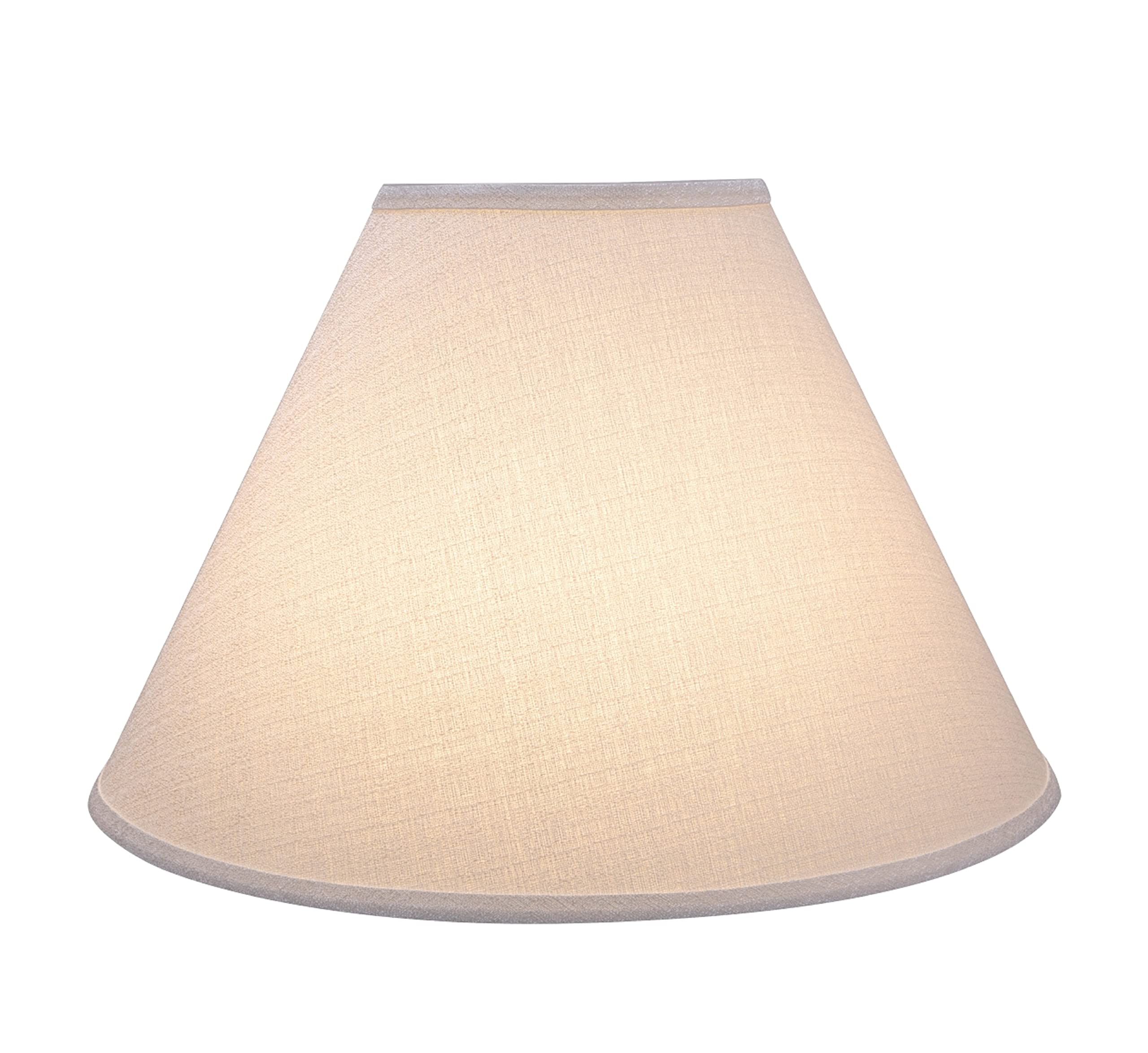 Aspen Creative Lamp Shade, Transitional Hardback Empire, Faux Linen, 18in Wide, Cotton, Model 32773A