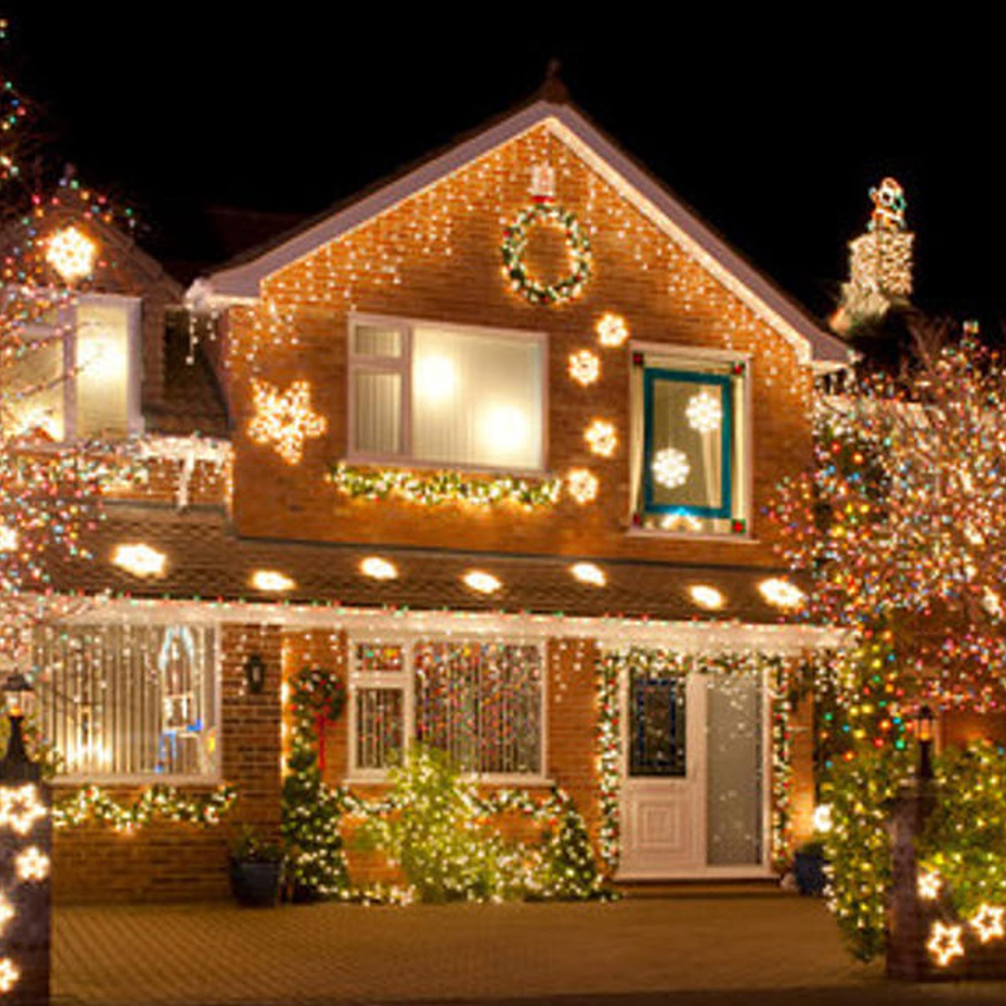 2 Pack Battery Operated Christmas Lights, Total 100Led 32Ft Christmas Lights Outdoor, Waterproof Mini String Tree Lights With 8