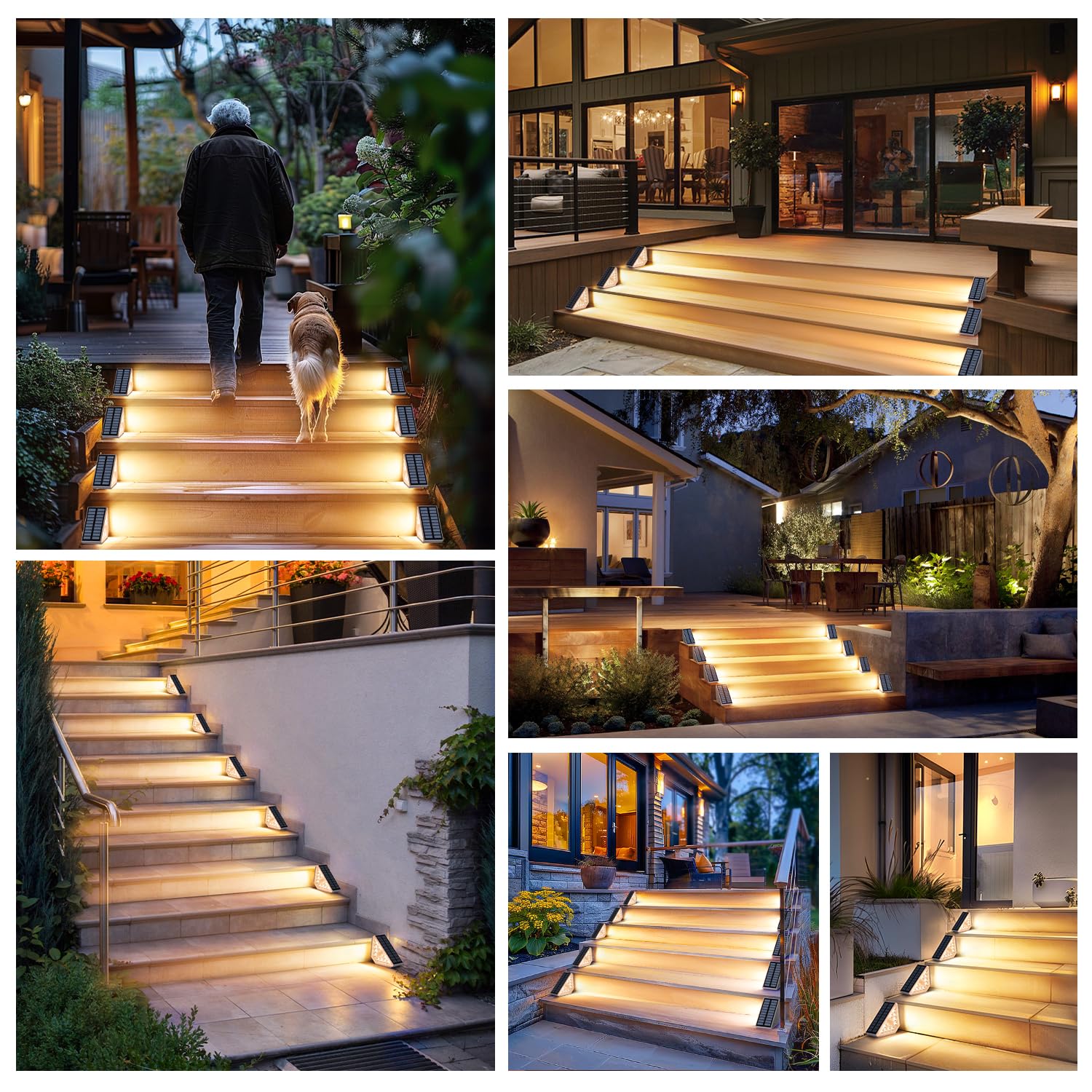 Kondras Solar Step Lights For Outside, 12-Pack Motion Sensor Outdoor Stair Lights Waterproof Ip67, Solar Powered Led Outdoor Ste