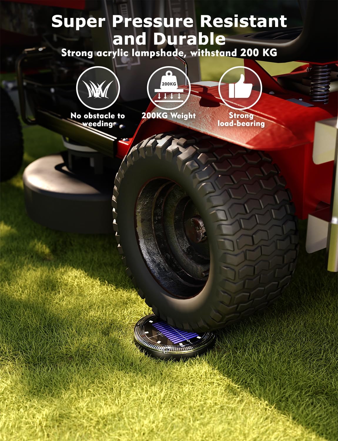 Color Changing Solar Ground Lights With 33Ft Long Distance Remote Control - Flat Solar Lights Outdoor Waterproof - Pathway Light