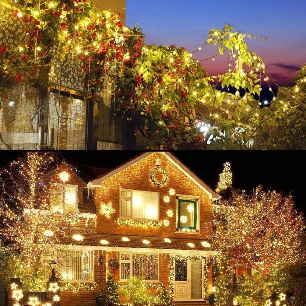 realization Christmas Lights - 200 LED Waterproof Fairy String Lights, 66FT, Warm White, 8 Modes, Model YLS1000WD01