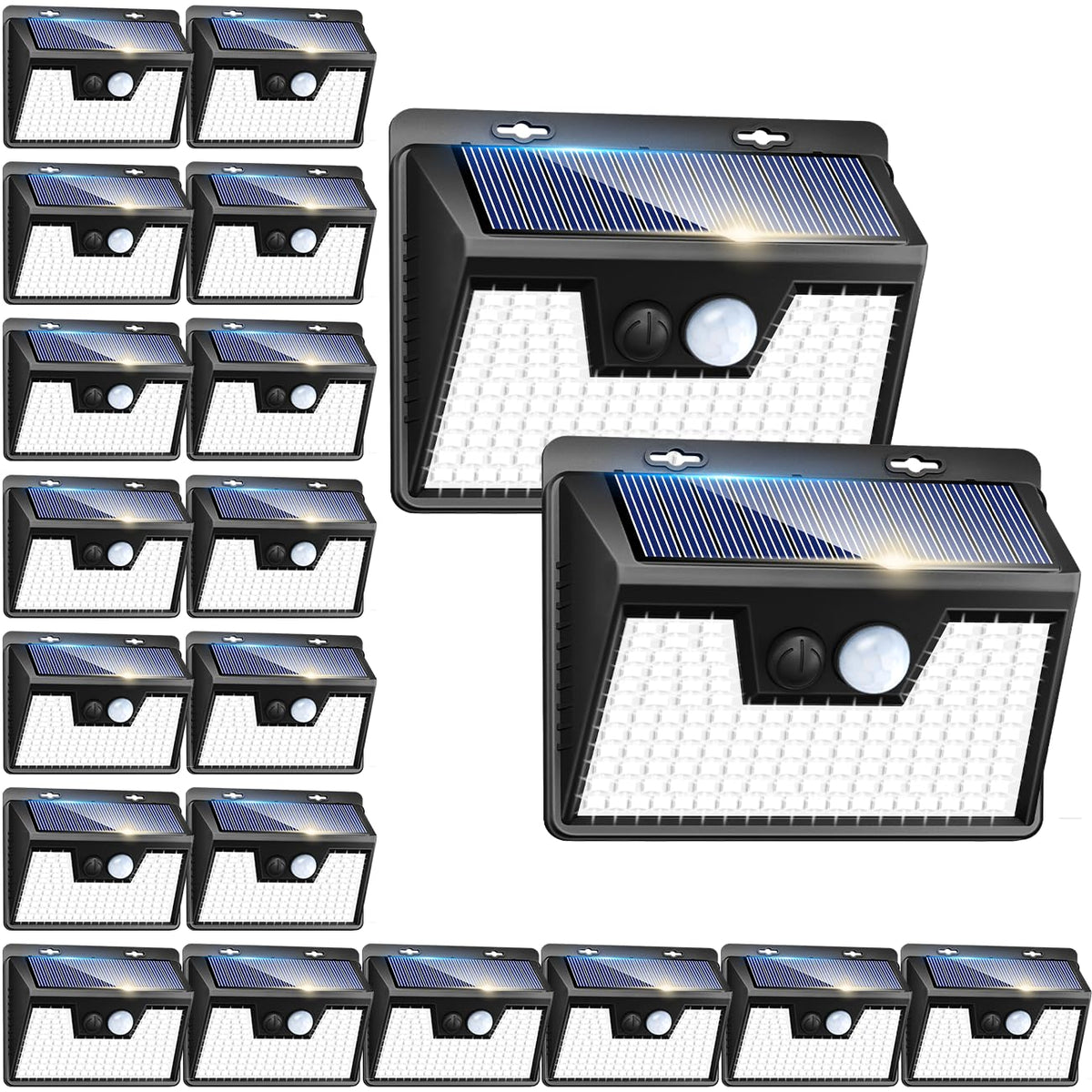 Peasur 20 Pack Solar Lights For Outside, Motion Sensor Outdoor Lights, 140Led Solar Security Lights 3 Working Modes, Solar Light