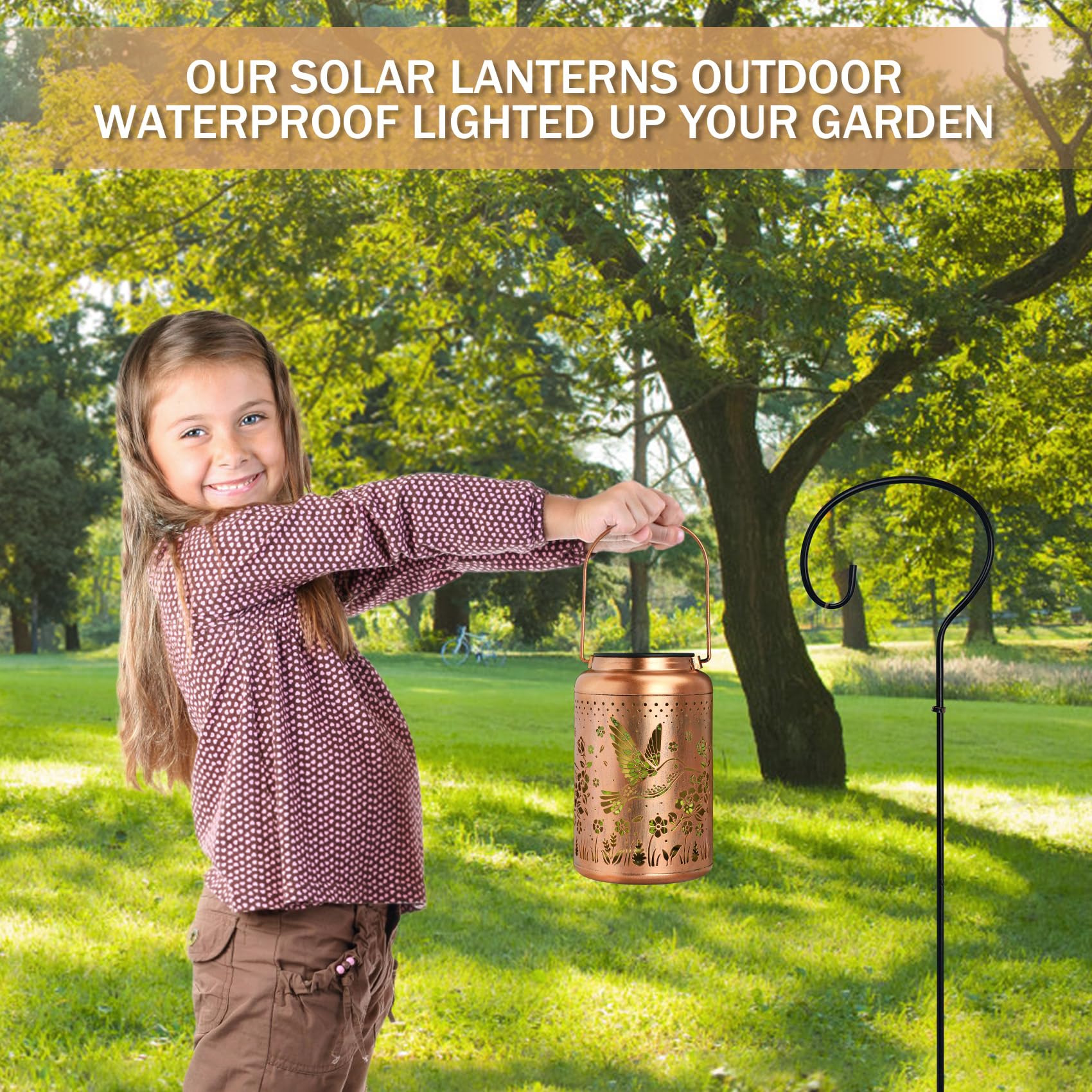 Christmas Gifts For Women  Mom  Hummingbird Solar Lanterns Outdoor Waterproof  Hummingbird Gardening Gifts For Christmas Decorations  Hanging Decorative Solar Lanterns For Patio/Yard/Garden Decor