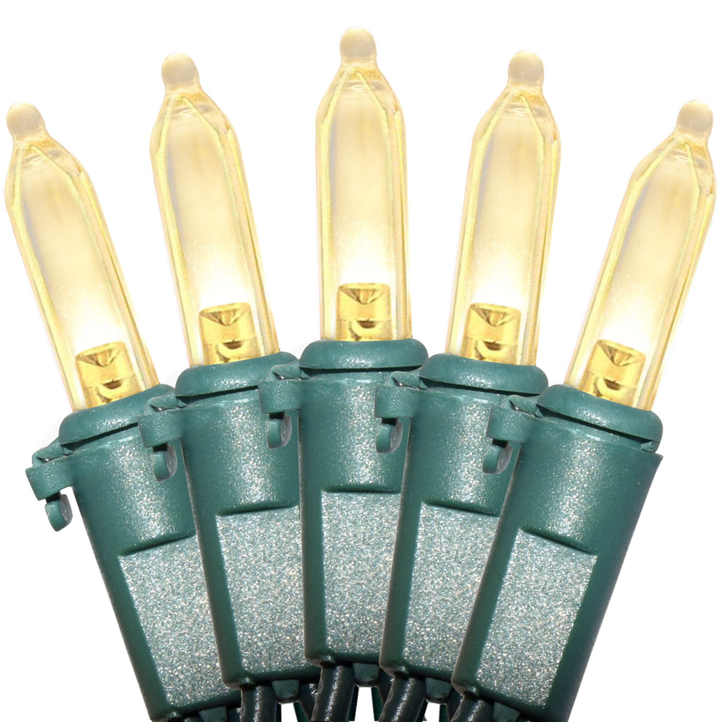 Holiday Essence - Christmas LED Lights 100 Warm White String Lights for Indoor and Outdoor Decorative Use, Holiday and Tree Deco