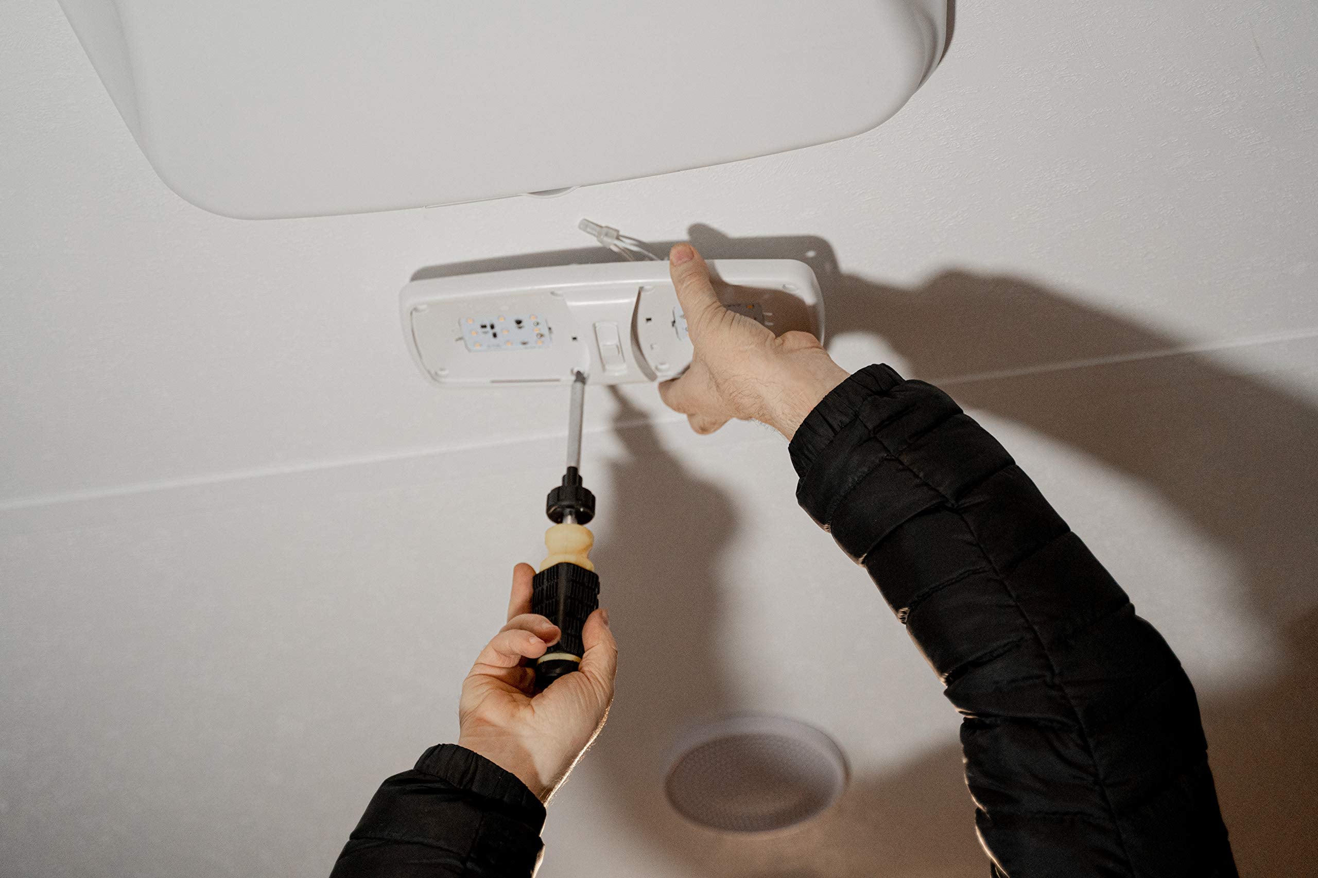 Lumitronics Rv Led Lights Interior – Soft & Cozy Warm Light - Camper Ceiling Light Fixture 12 Volt Led Lights For Rv Interior With 3-Way Switch For Rv Lighting (1-Pack)