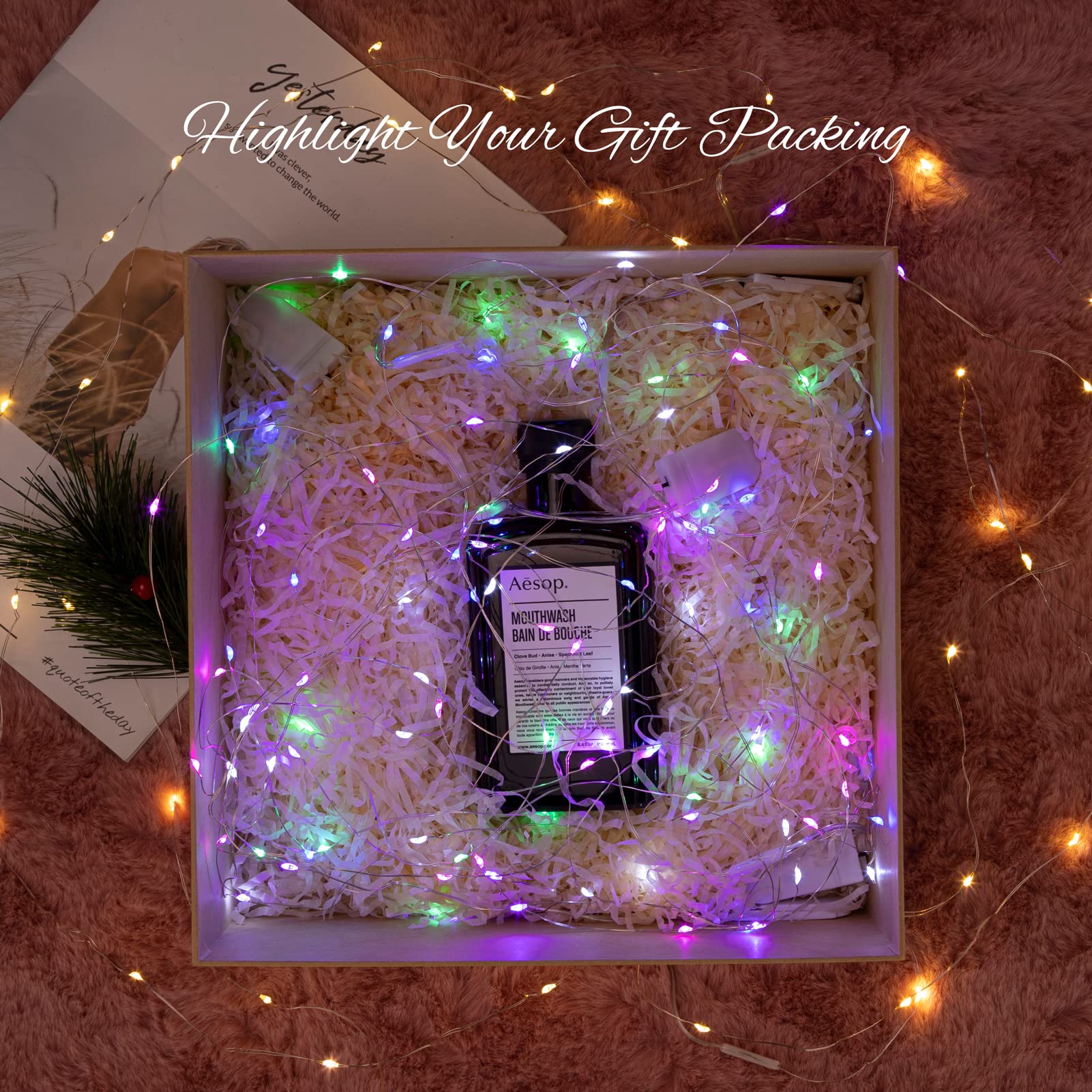 Sinamer 12 Pack Fairy Lights Battery Operated String Lights, 7Ft 20 Led Fairy String Lights, Waterproof Copper Wire Firefly Starry String Lights For Diy Wedding Party Bedroom Christmas (Multicolor)