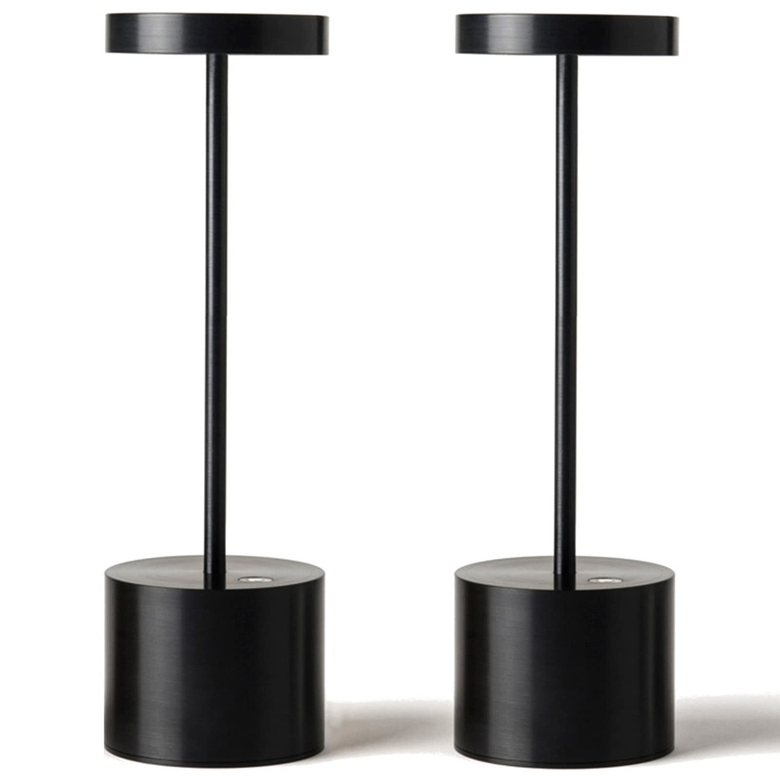 SAKRINGT Rechargeable Table Lamp - 2 Pack, LED, 5000mAh Battery, 3 Color Dimming, Portable, Indoor/Outdoor, Black