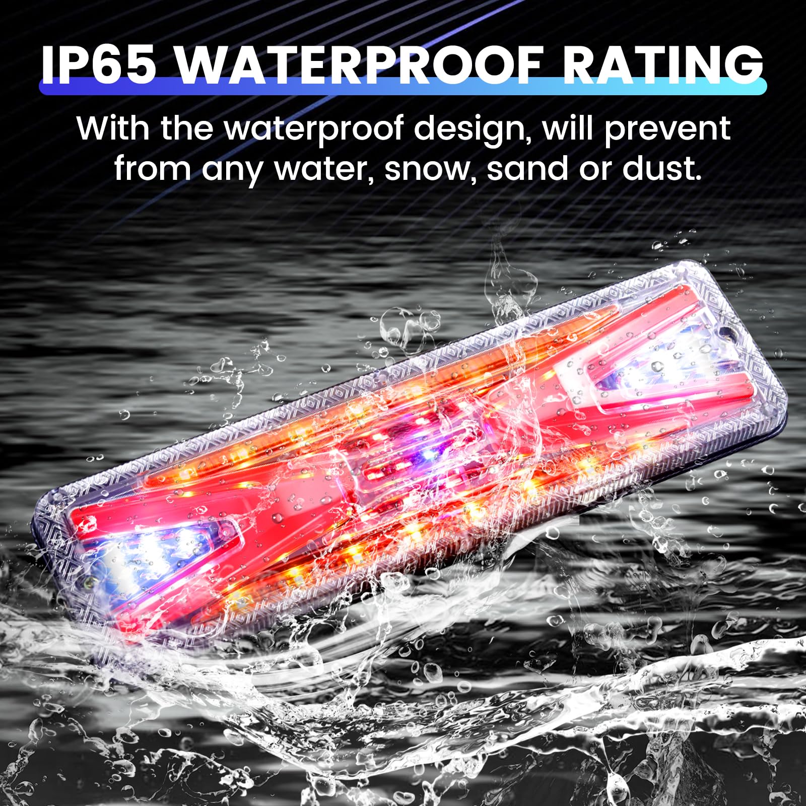 Xuzimaoyi Trailer Light Kit, Led Trailer Light Kit 24V Waterproof Brake Reverse Turn Signal Light Led Trailer Tail Light For Tru