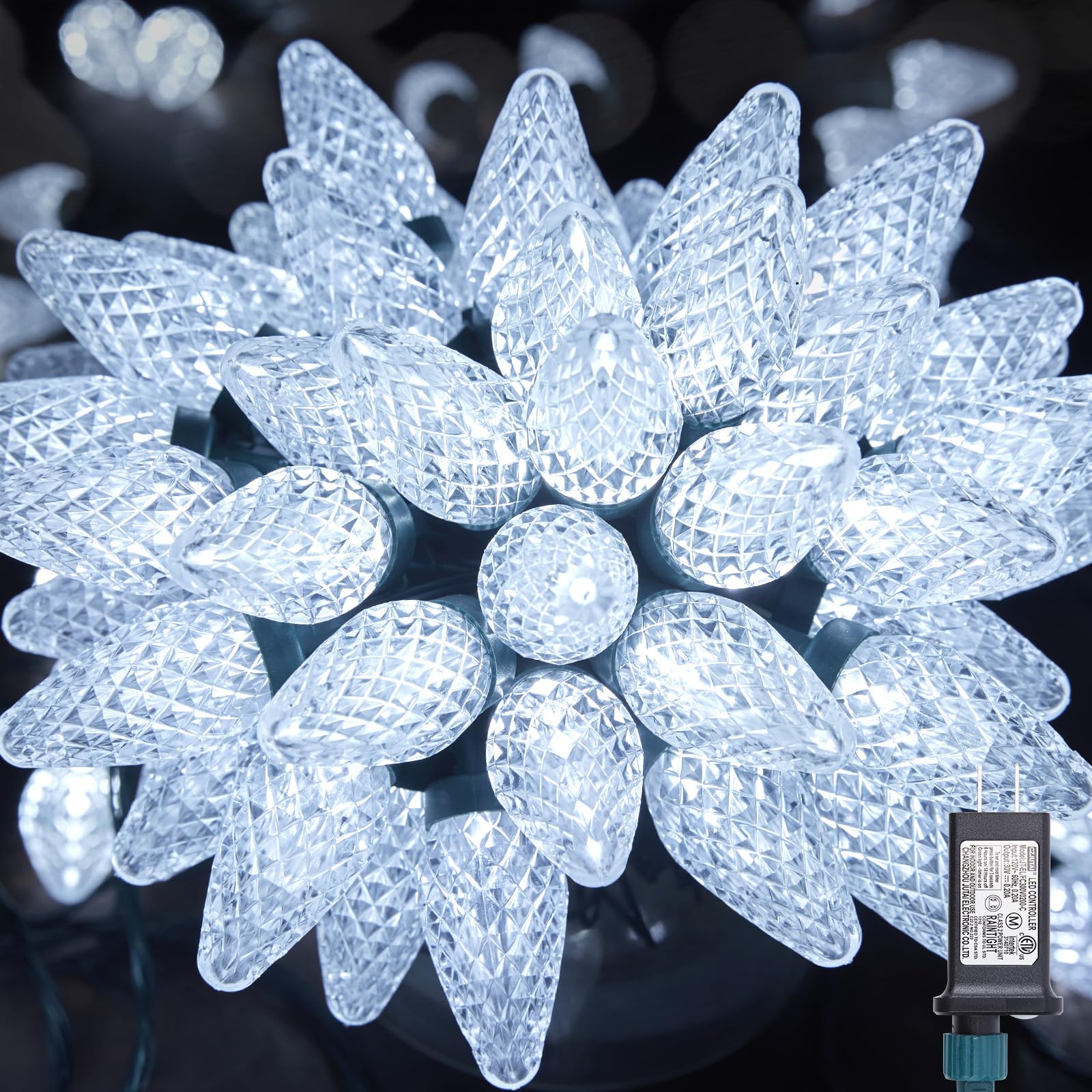 Minetom 147 FT 200 LED C9 LED Christmas Lights Outdoor - Plug in Fairy Lights with Timer & 8 Modes, Waterproof Commercial Grade 