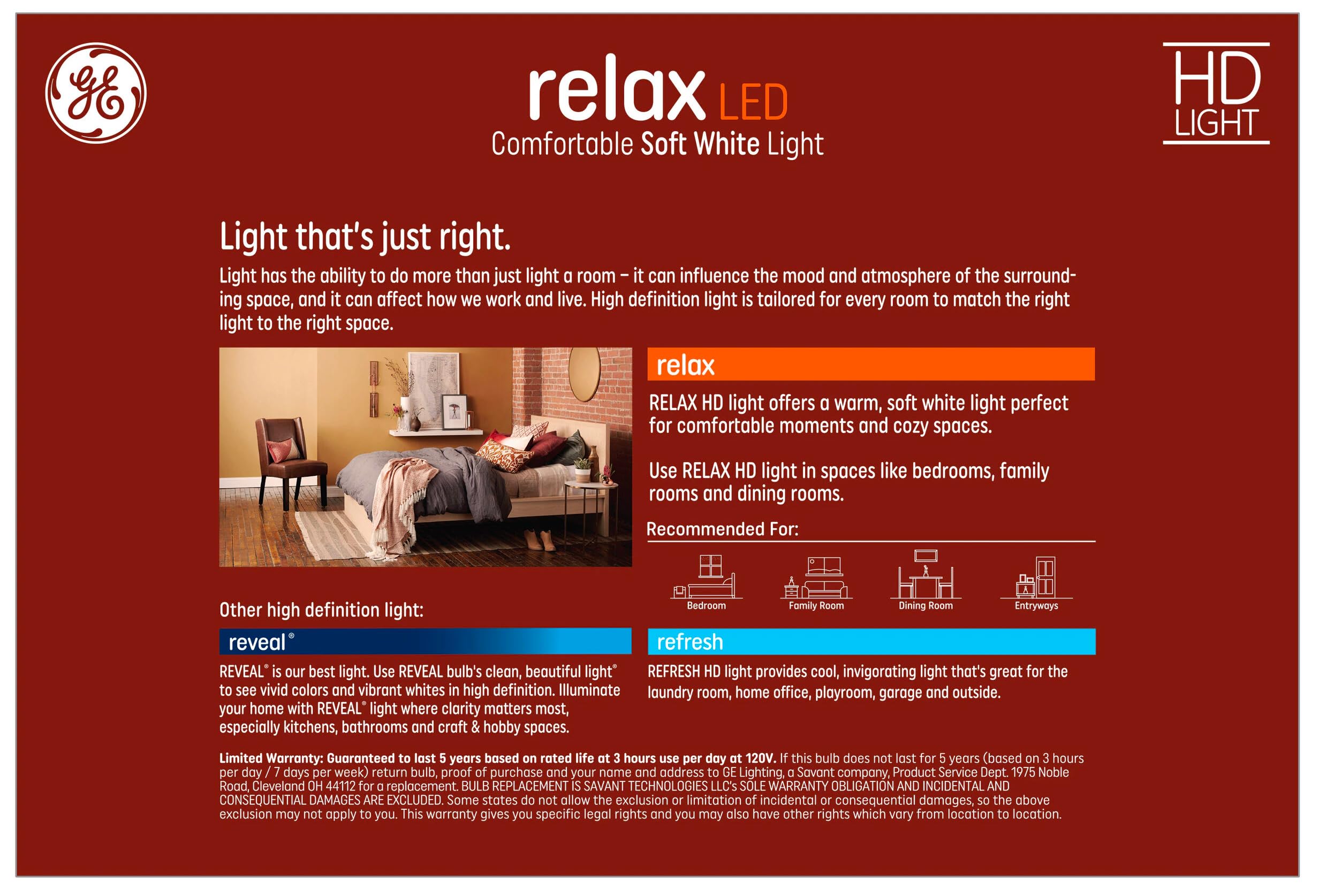 GE 60W Equivalent Dimmable Soft White A19 LED Light Bulbs - 8 Pack, Glass, White, Model 44930