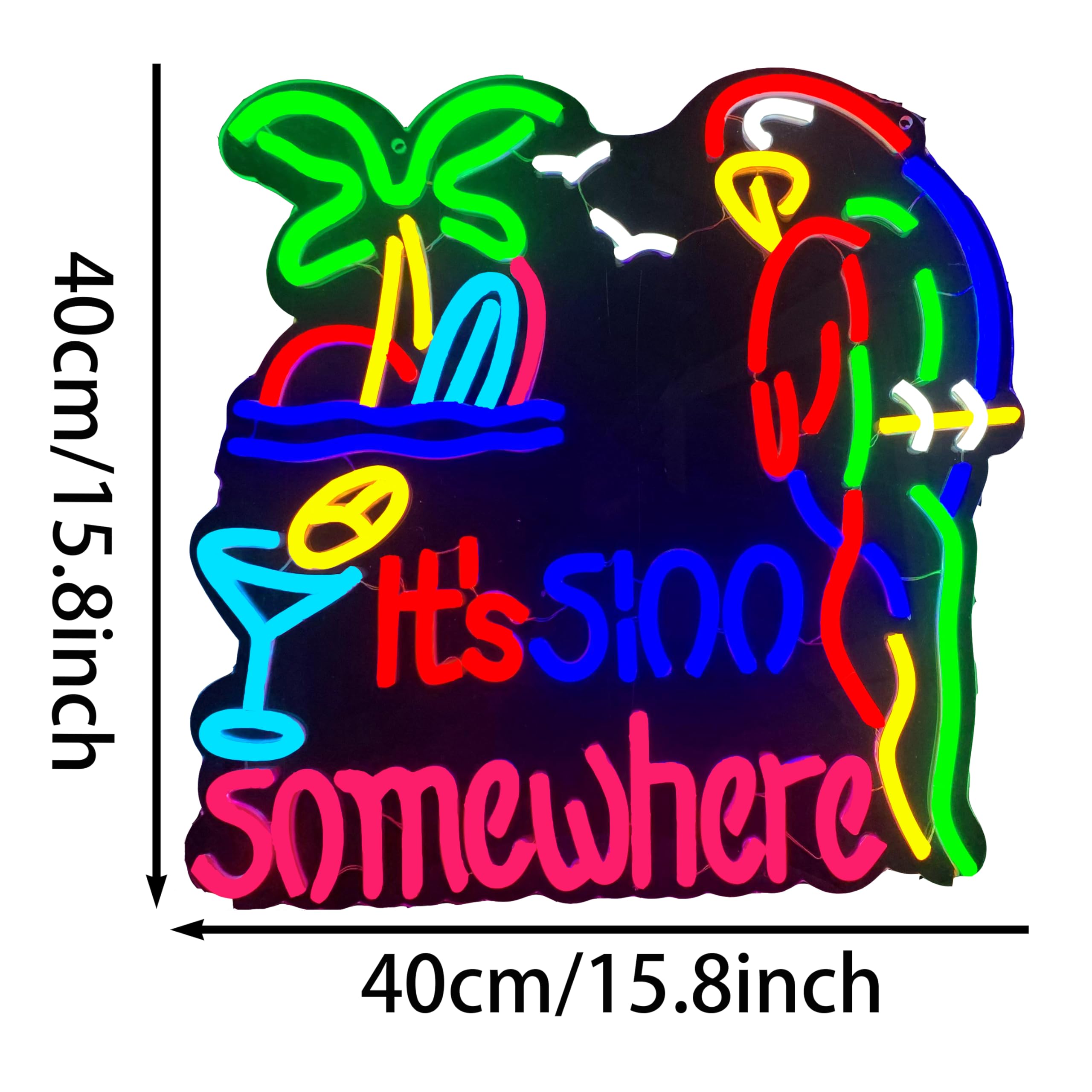 Its 5 OClock Somewhere 5:00 Neon Light Sign Home malt-inspired Bar Room Game Windows Glass Wall Decor Party Birthday Bedroom Decoration Gifts Led
